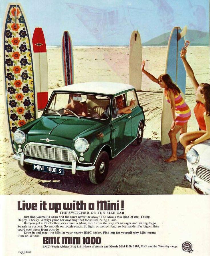The BMC 'Mini' as portrayed in advertisements
