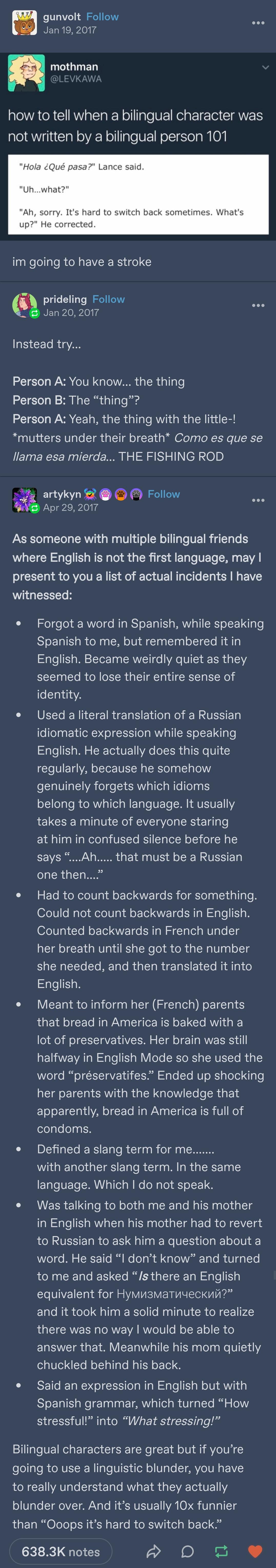 Bilingual Characters and Hilarious Linguistic Mishaps