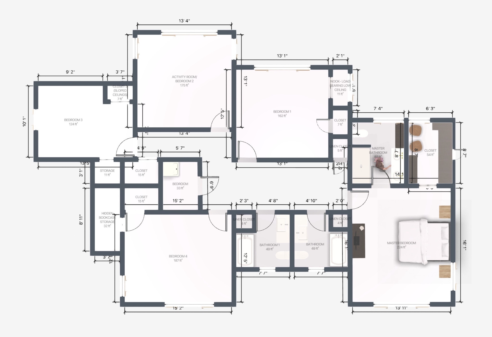 Which Second Floor Layout Maximizes Space Efficiency?
