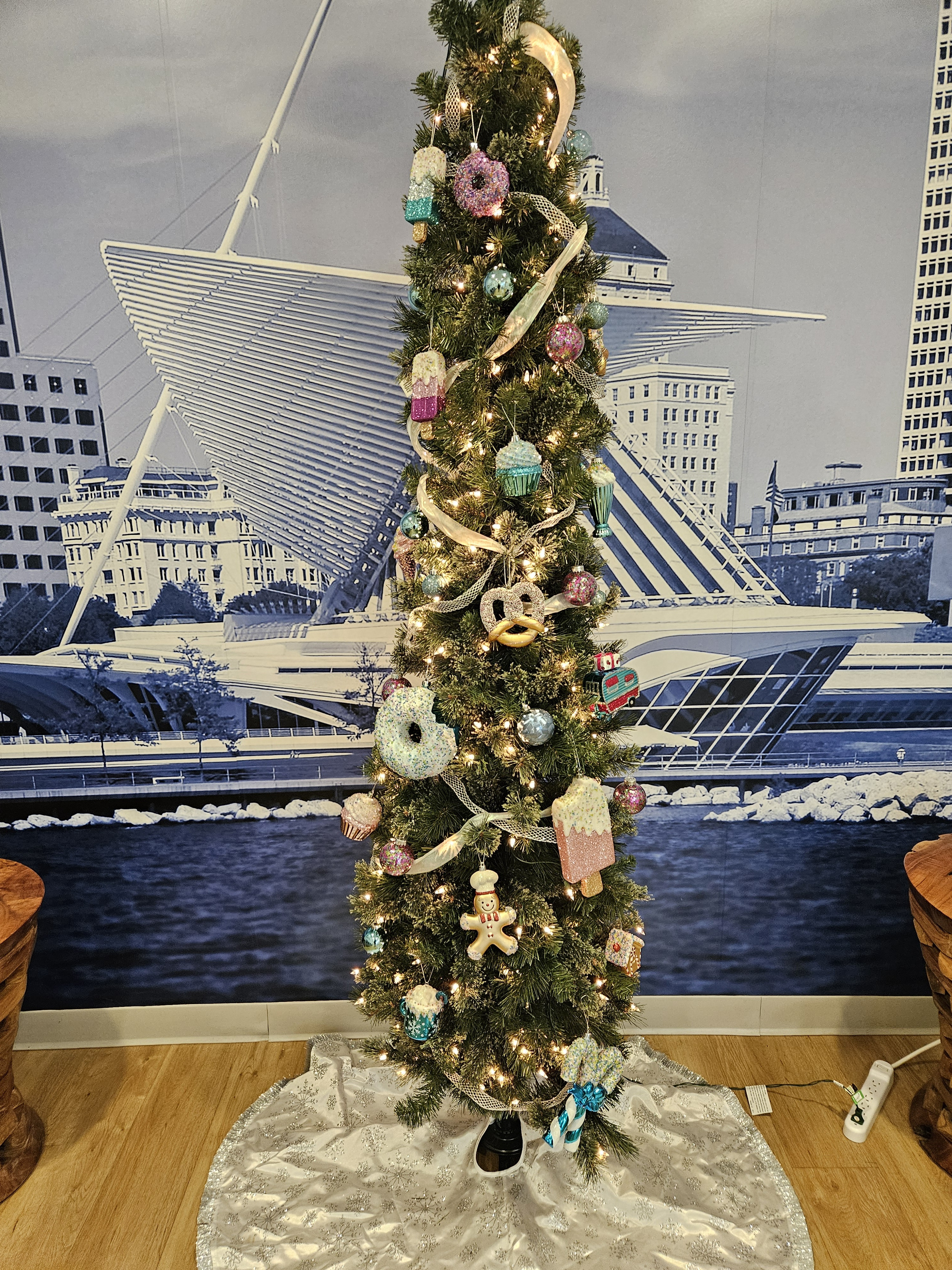 Just a glimpse of the tree at my dentist's office.