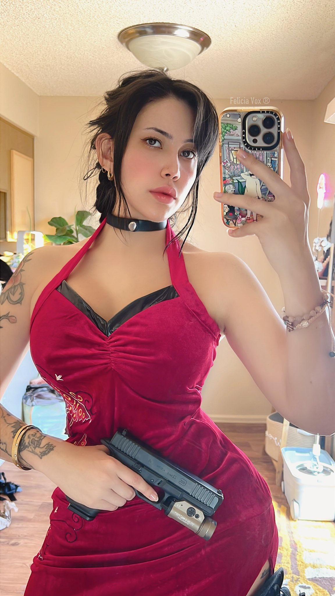 Testing out my Ada Wong cosplay from Resident Evil 4!