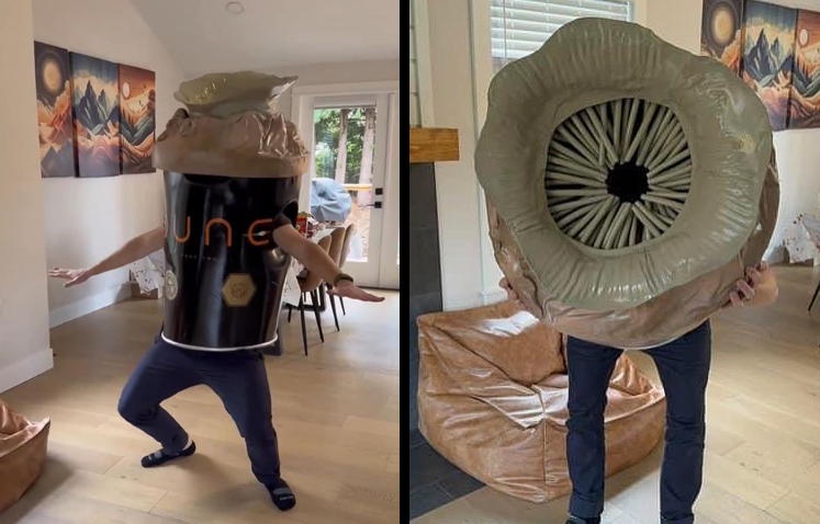 Creative Dune-Inspired Costumes Made from Popcorn Buckets