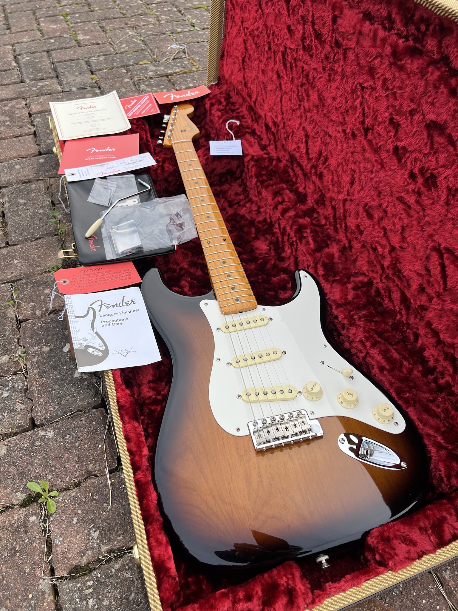 Introducing the 2023 Fender American 57 Vintage II Stratocaster—an iconic guitar reimagined for modern musicians.