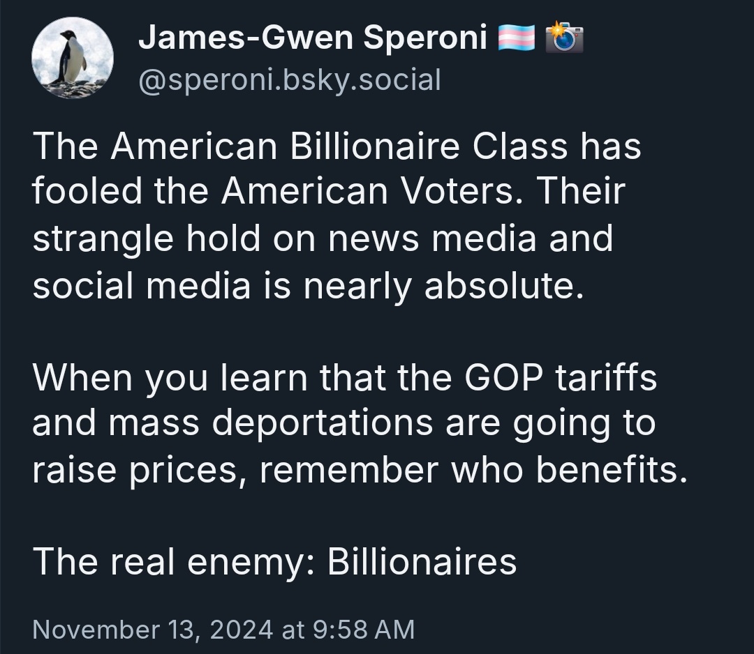 The True Adversary: The Billionaire Class