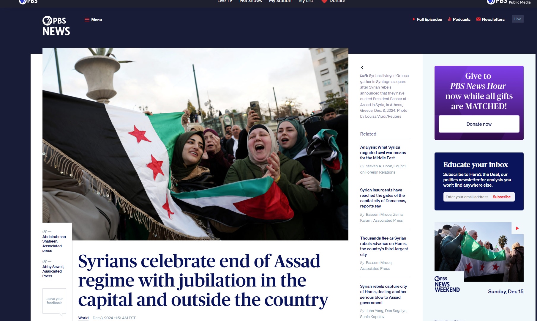 Celebrating a Major Syrian Victory!