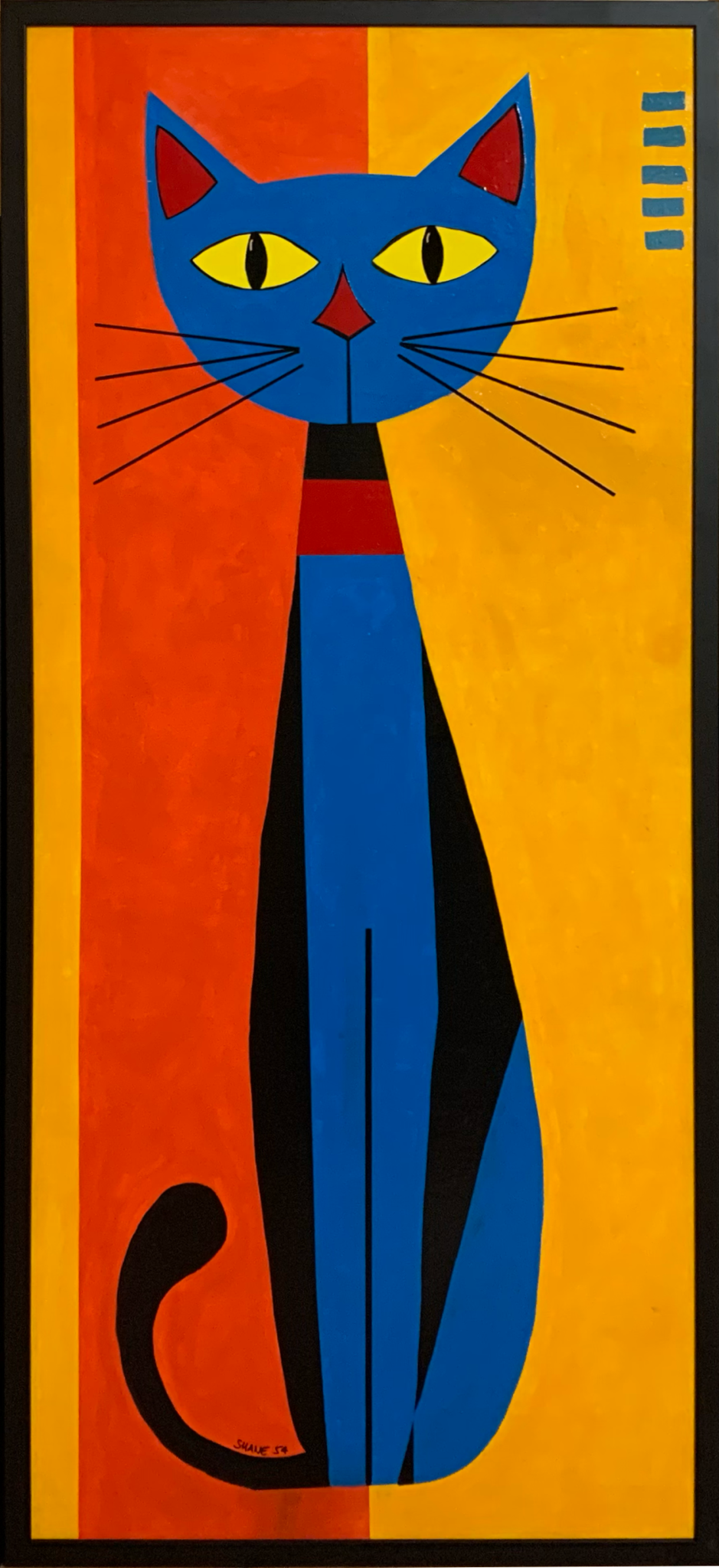 Artistic Interpretation: The Tall Blue Cat