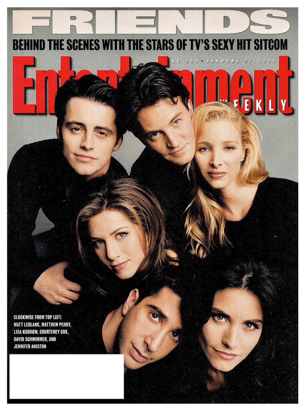 Entertainment Weekly Cover from January 27, 1995: The Stars of 'Friends' Unite!