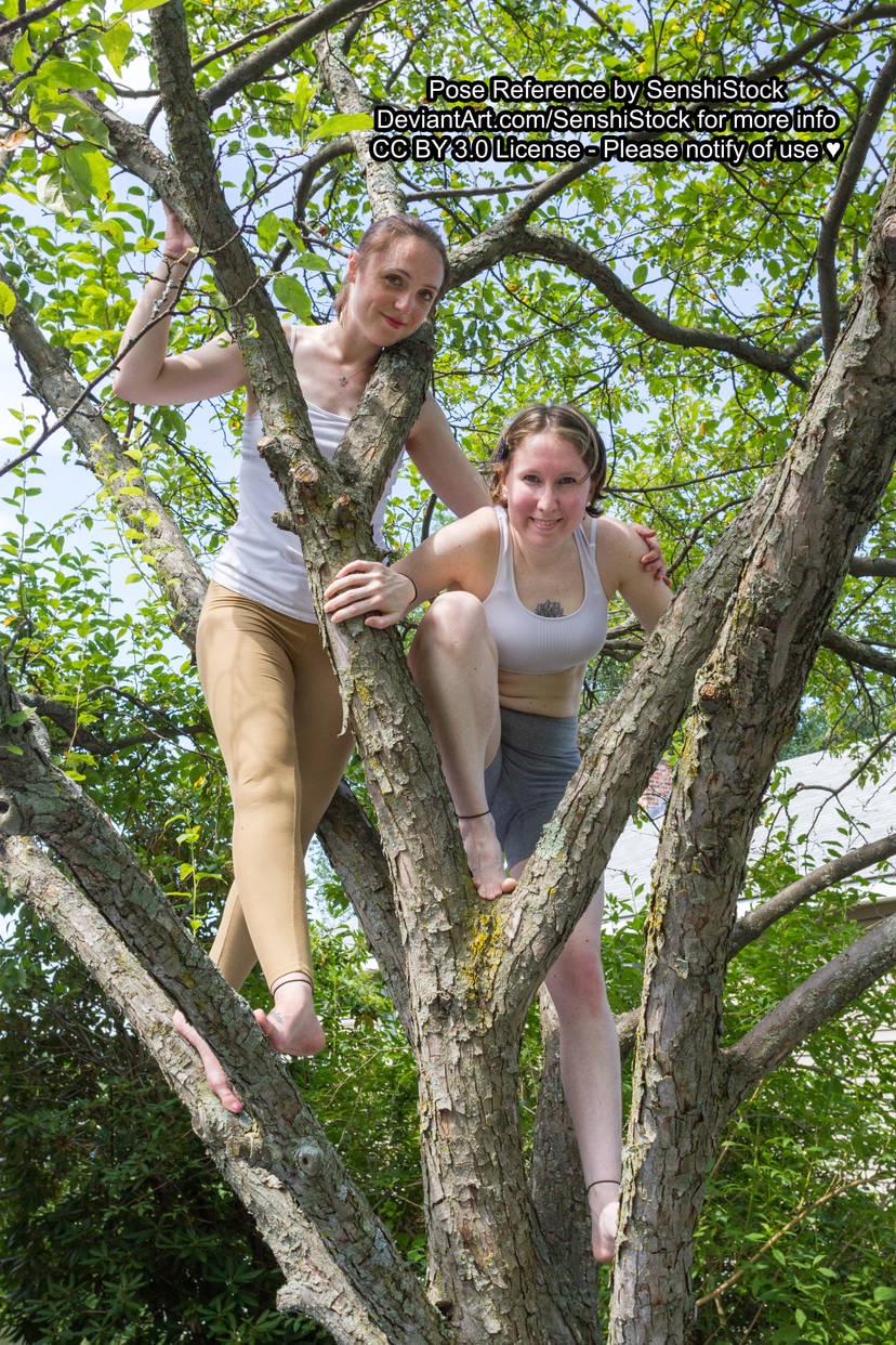 A pose a day keeps the boredom away: Two models, one tree