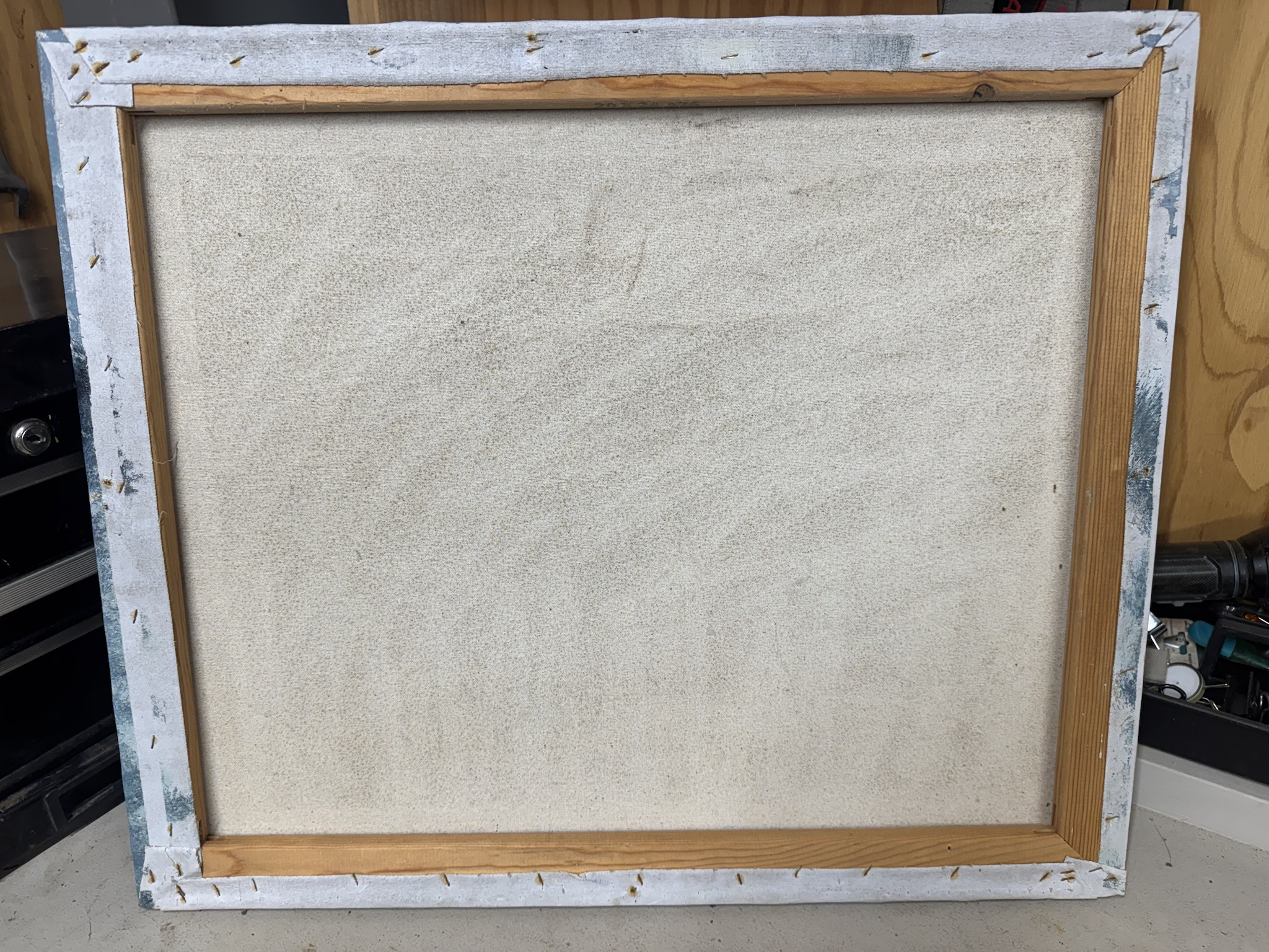 A sneak peek at the back of this stunning painting.