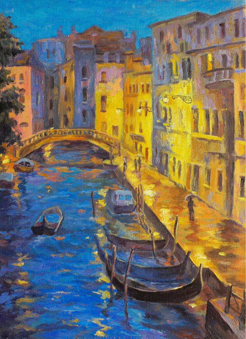 A serene Venetian night captured in my oil painting on canvas