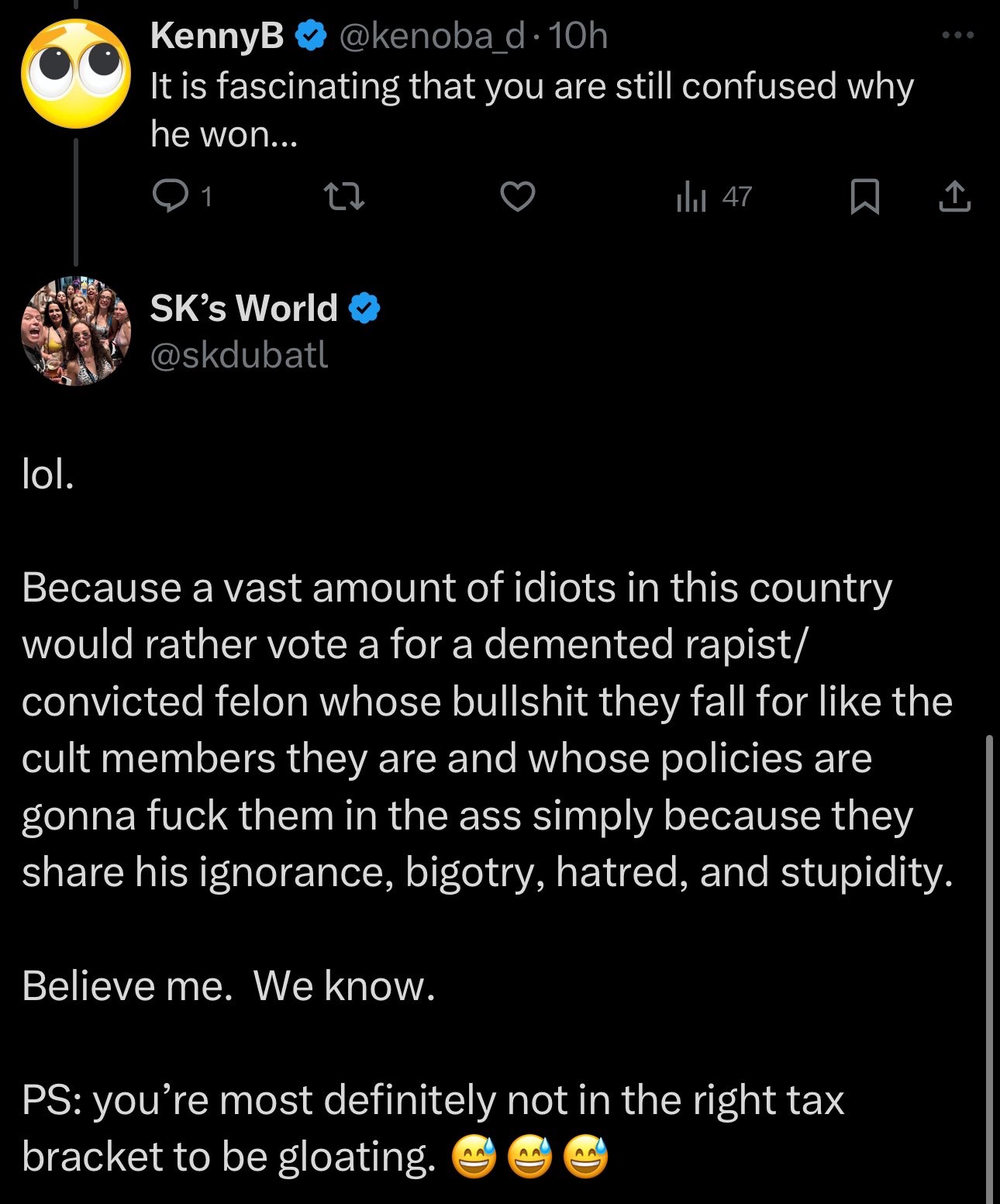 Feeling utterly confused right now.