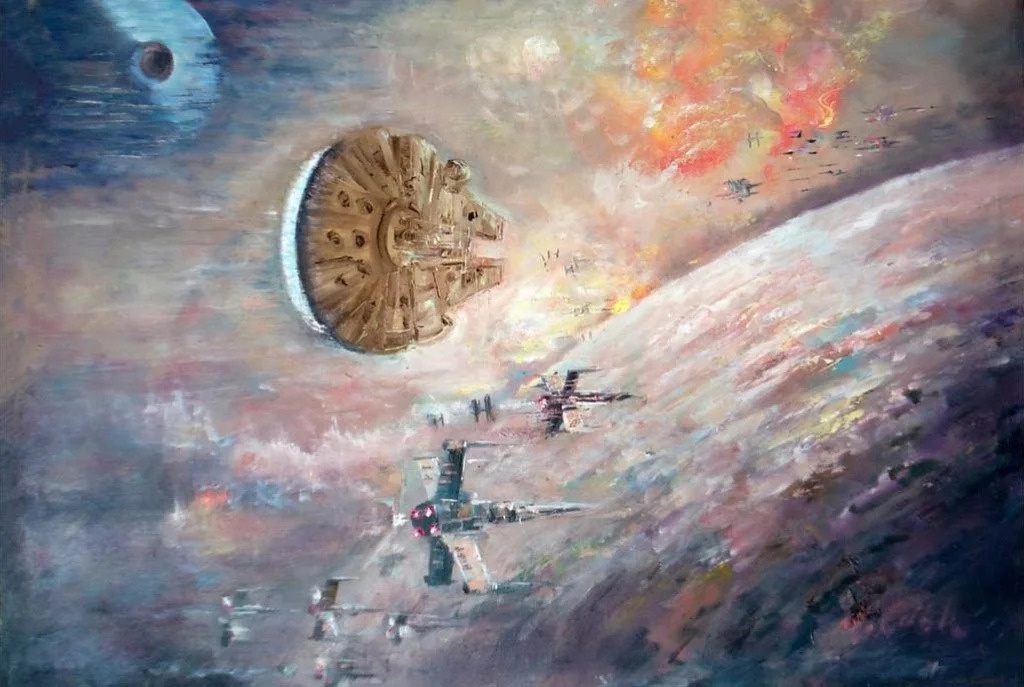 My Star Wars-Themed Oil Painting on Canvas