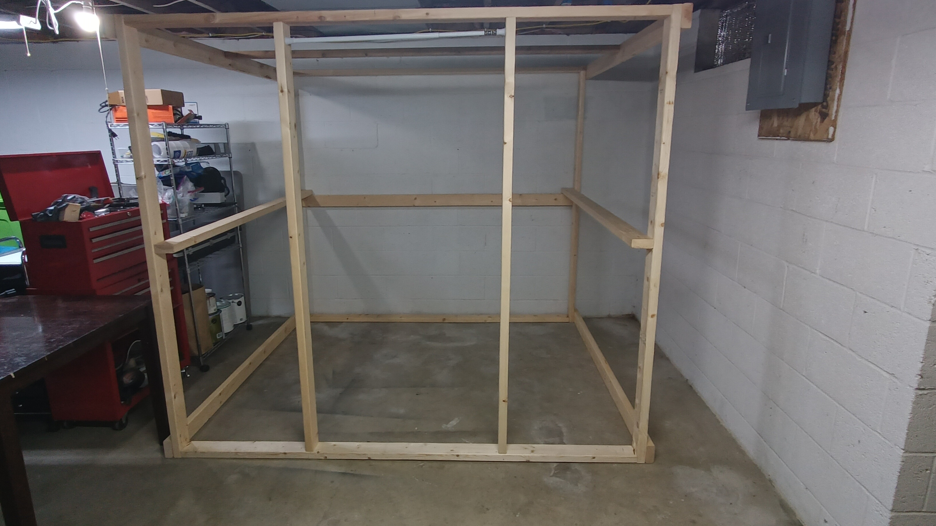 Check out our indoor greenhouse project in progress!