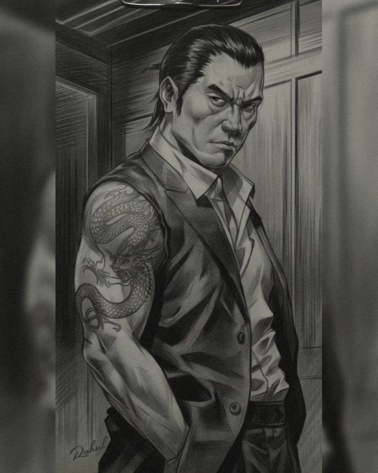 A glimpse into the world of the Japanese Yakuza - Gokudo sketch