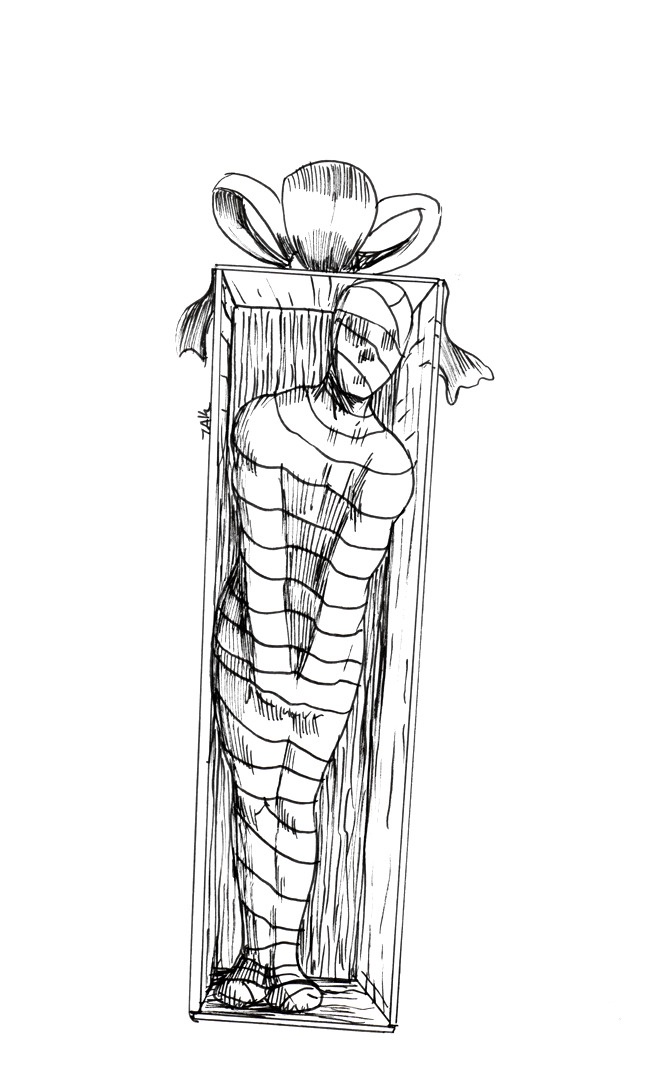Daily Sketch: A Cozy Wrapped Moment