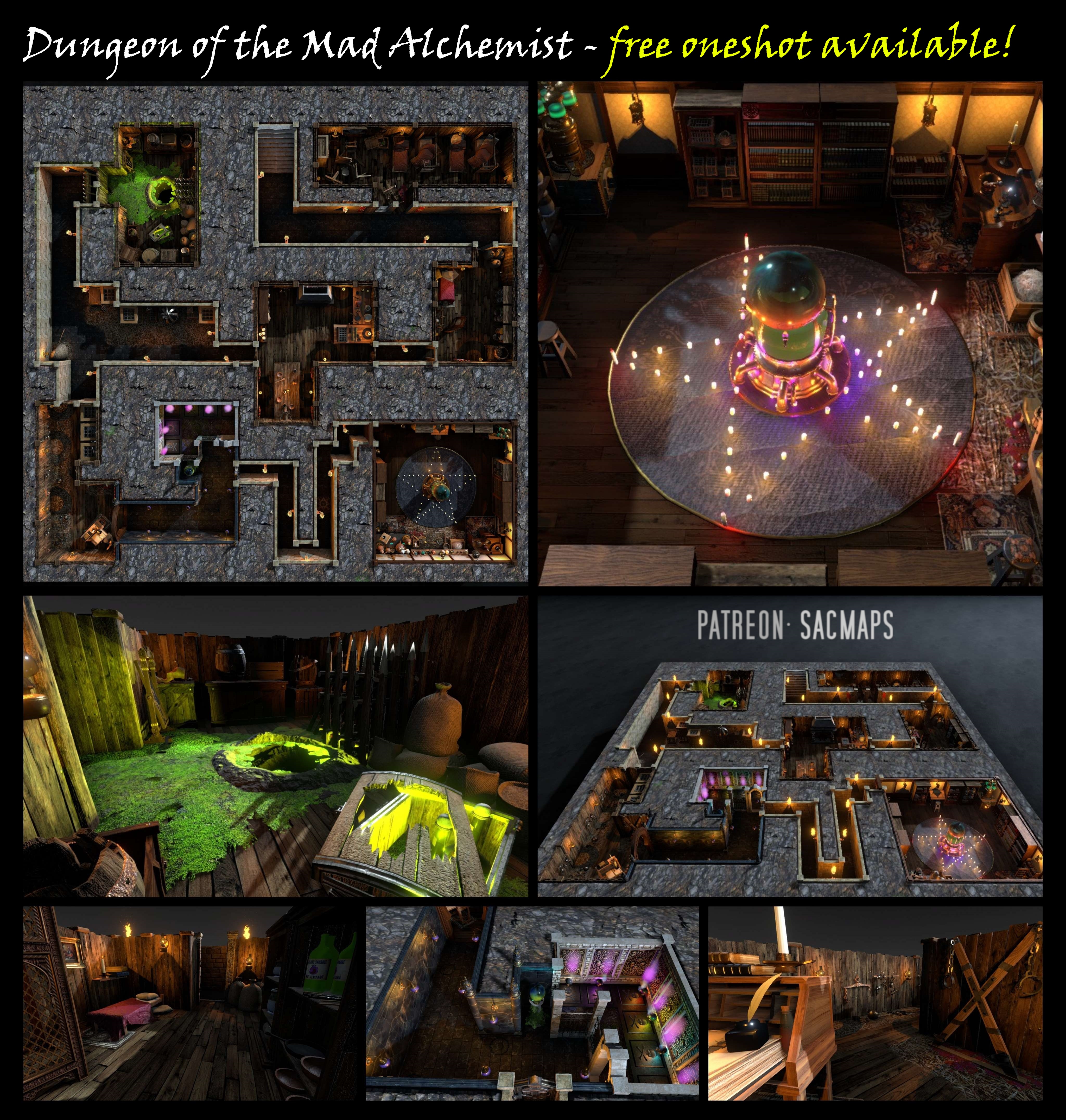 Embark on a Magical Adventure: Dungeon of the Mad Alchemist - A Beginner-Friendly DnD One-Shot with PDF Guide and Maps