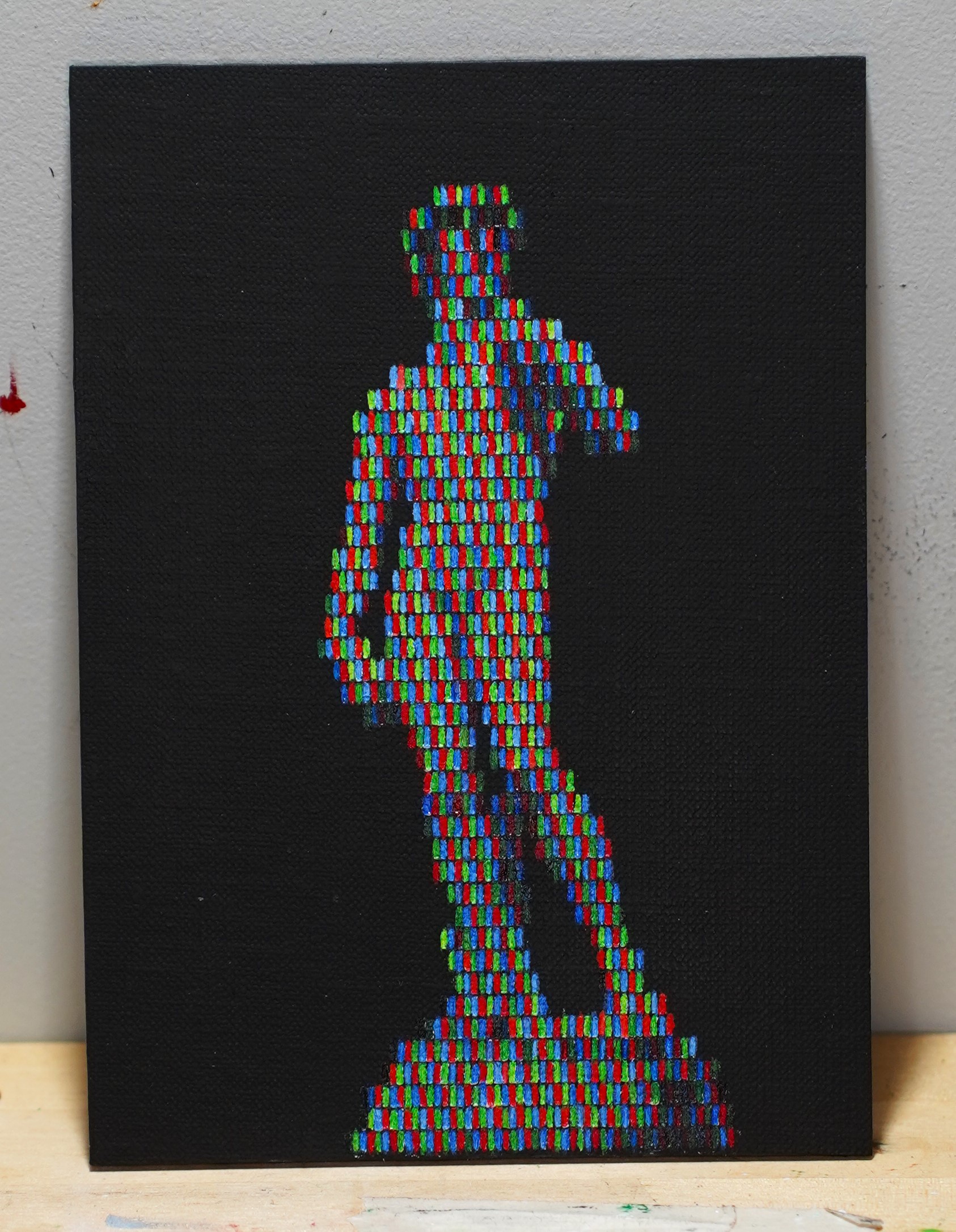 My Painting of David: RGB Oil on Linen Panel, 7x5 Inches