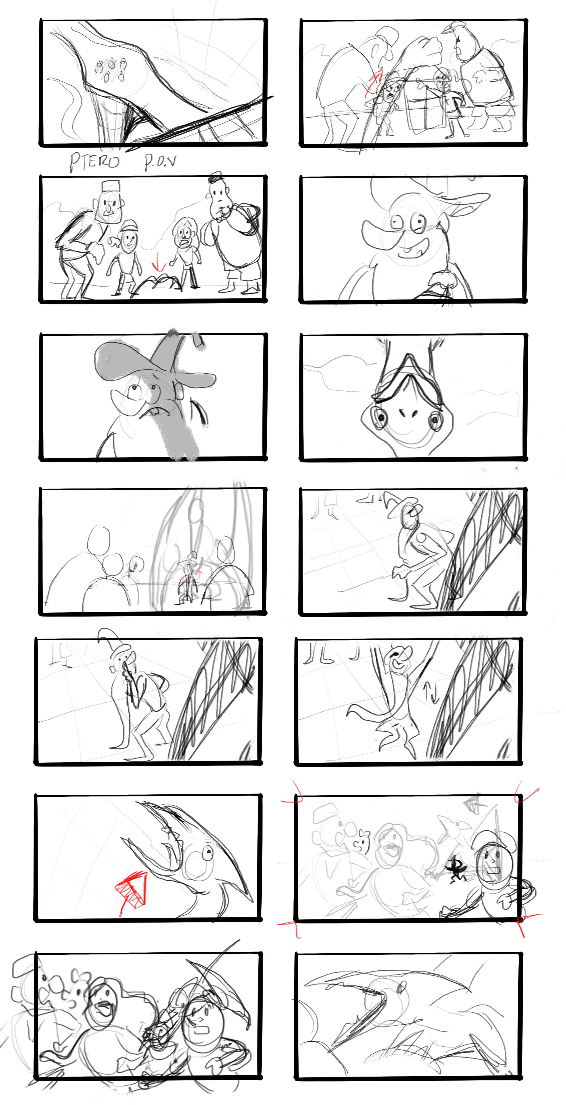 Behind the scenes of Gravity Falls: Rough sketches and reboards