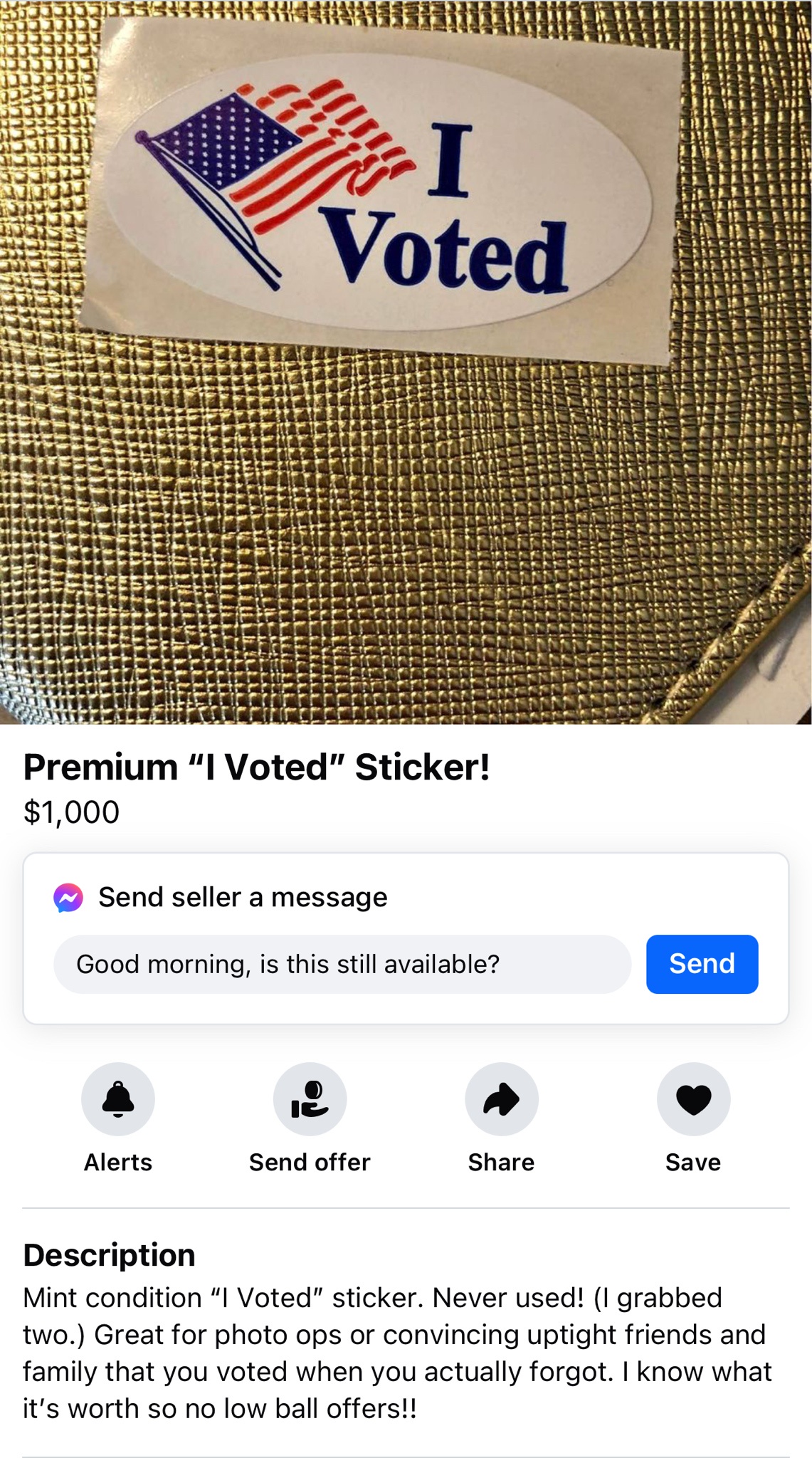 Caught on Facebook Marketplace!