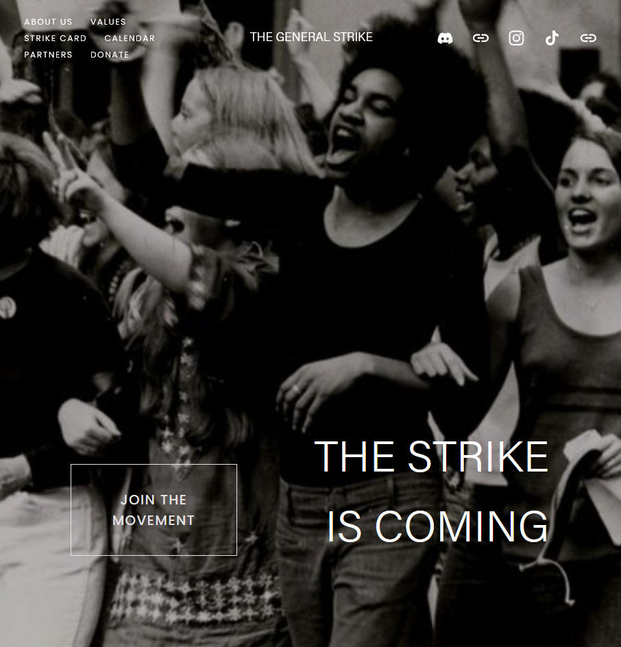 Join the Movement: Learn More About the General Strike and Sign the Strike Card