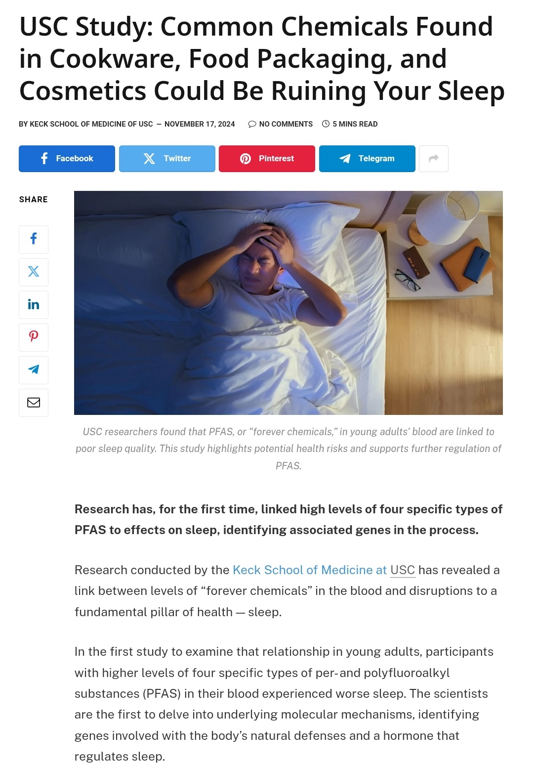 USC Study Reveals Shocking Truth: Common Chemicals in Everyday Items May Be Disrupting Your Sleep
