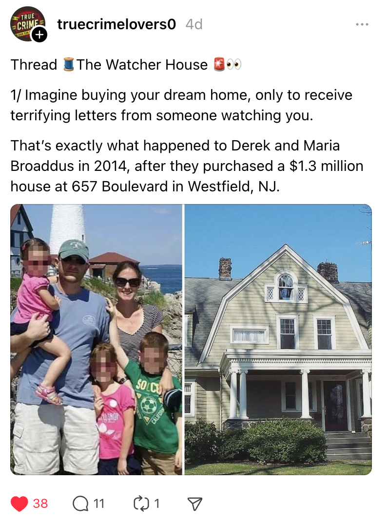 The eerily observed house that gives off major creepy vibes.