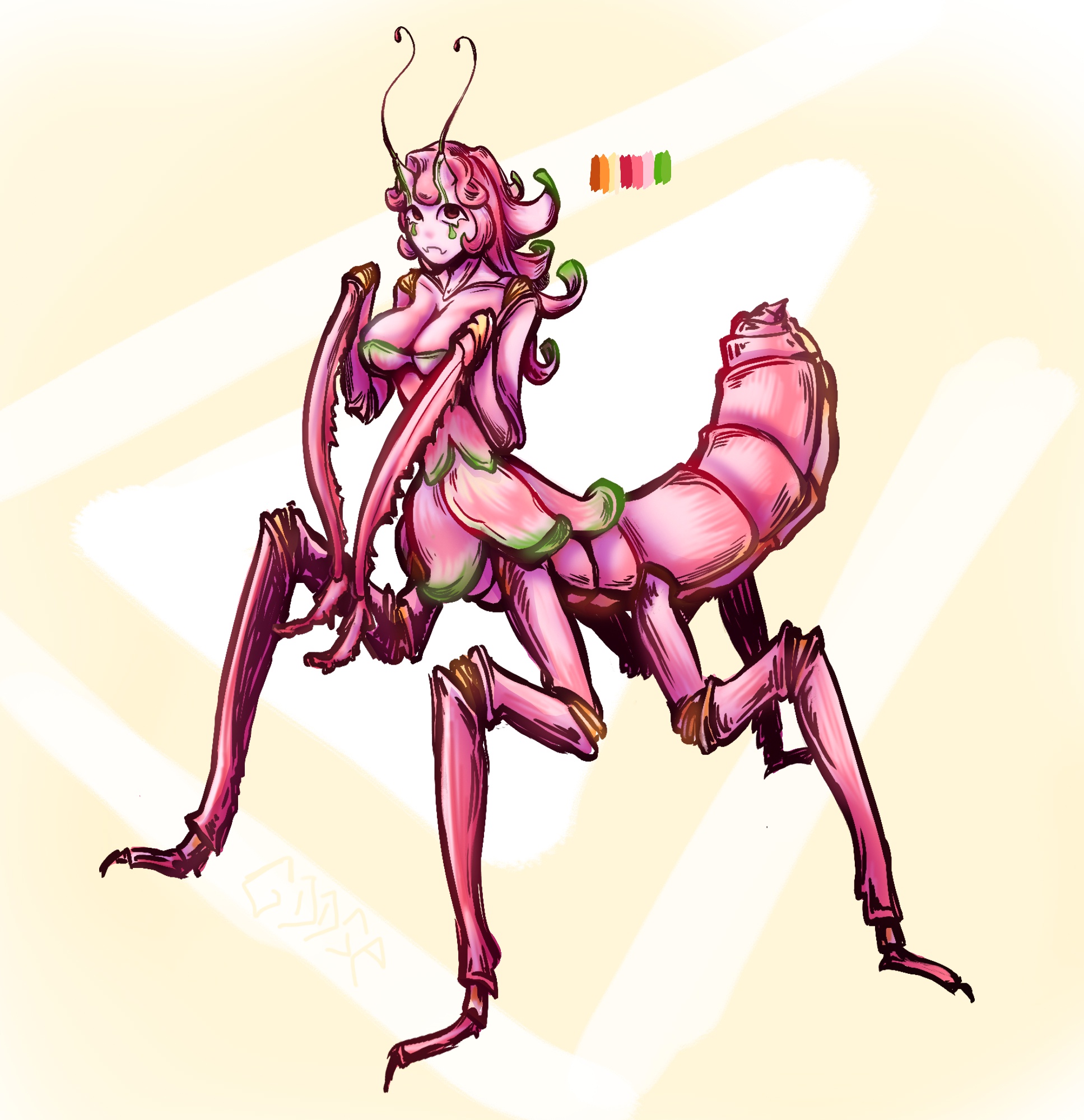 Introducing My Original Character: The Flower Mantis