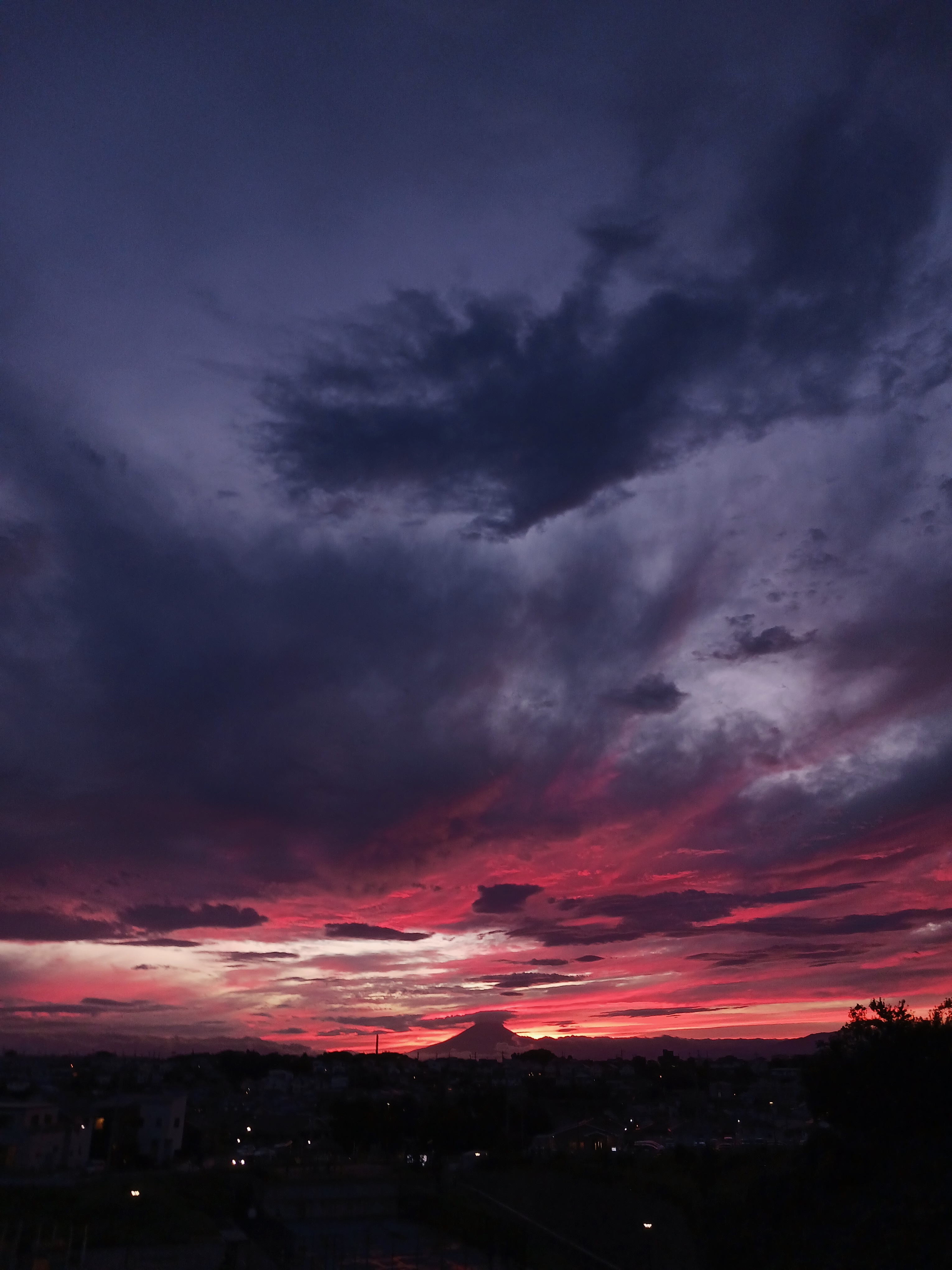 A Stunning Sunset Over Mt. Fuji