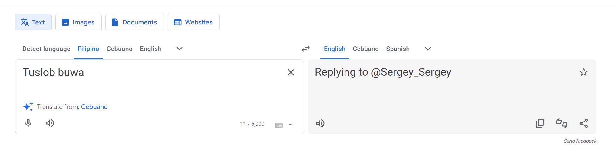 Google Translate's take on Filipino street food is a total conspiracy.