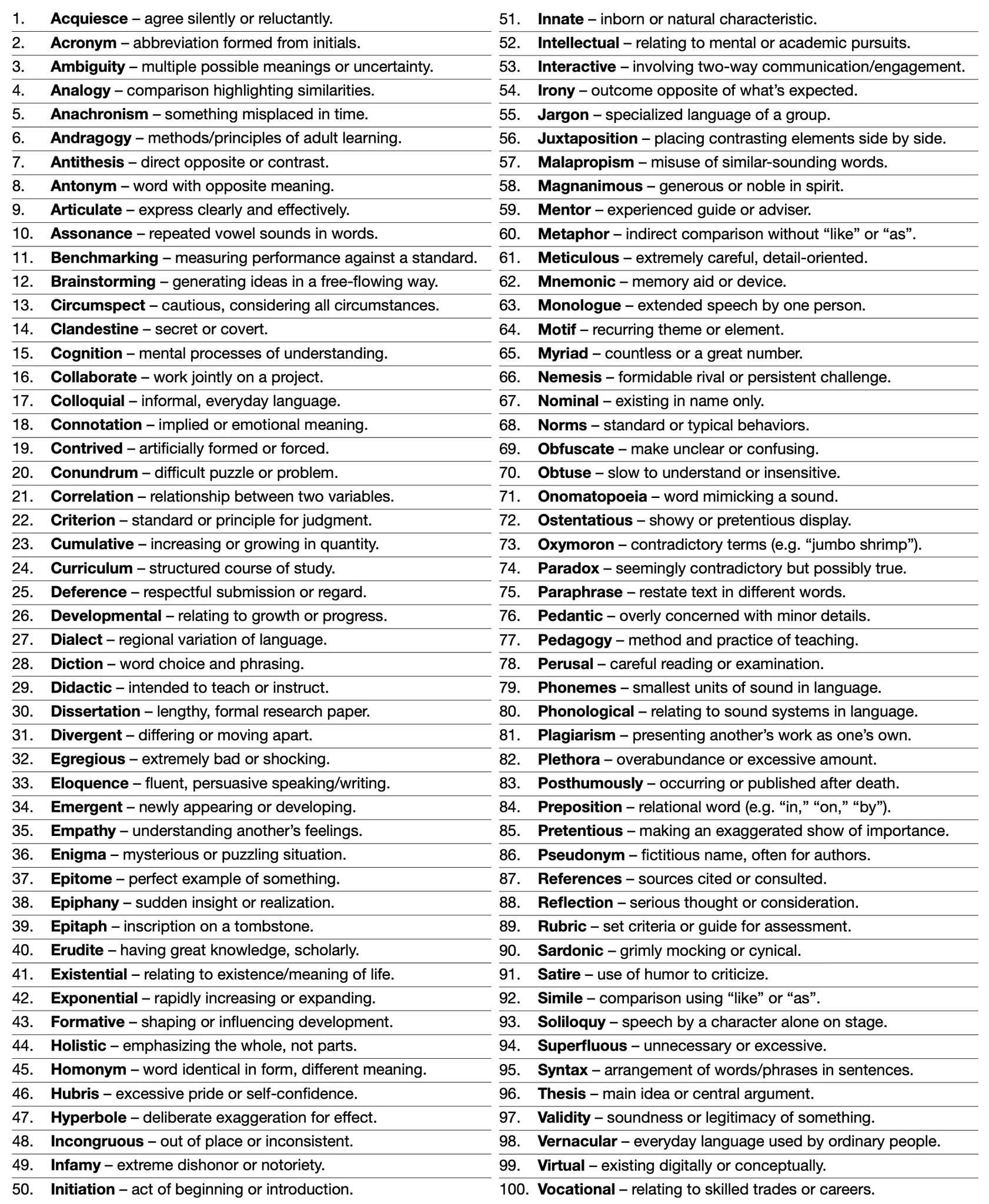 Test Your Vocabulary: How Many Words Can You Name?