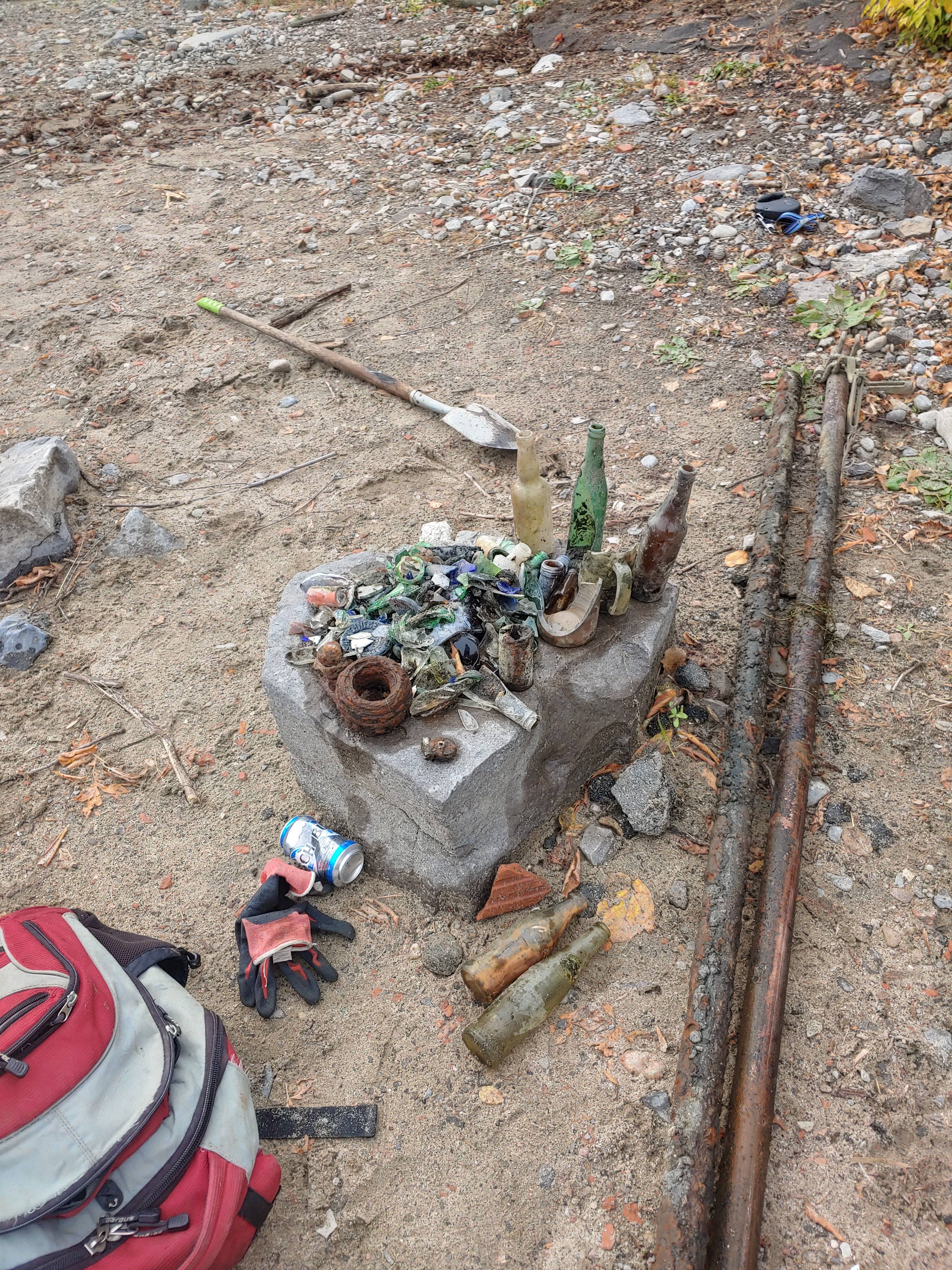 Cleaning the Beach Uncovered Some Unique Bottles Today