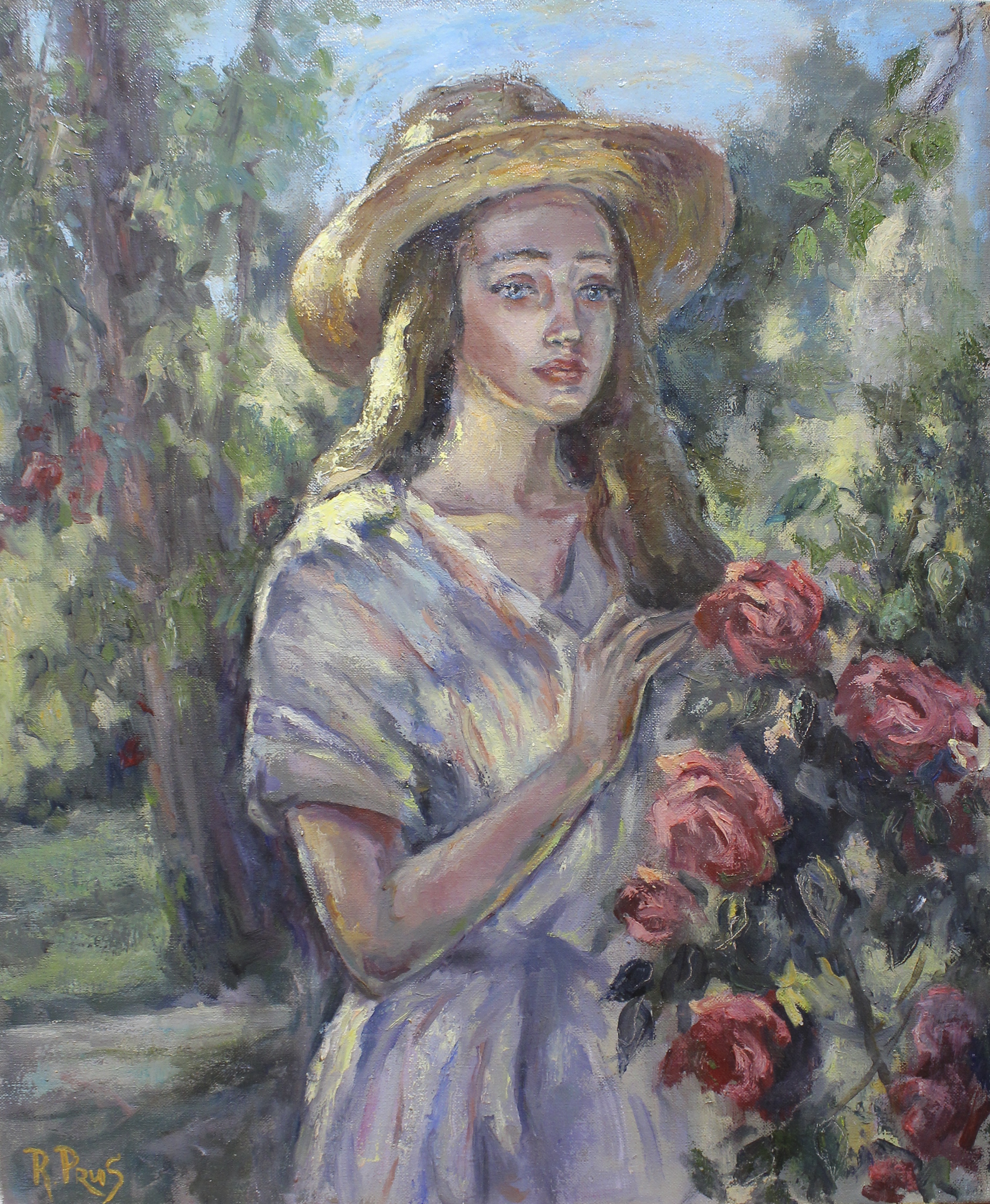 A Glimpse of Summer: My Oil Painting in the Garden