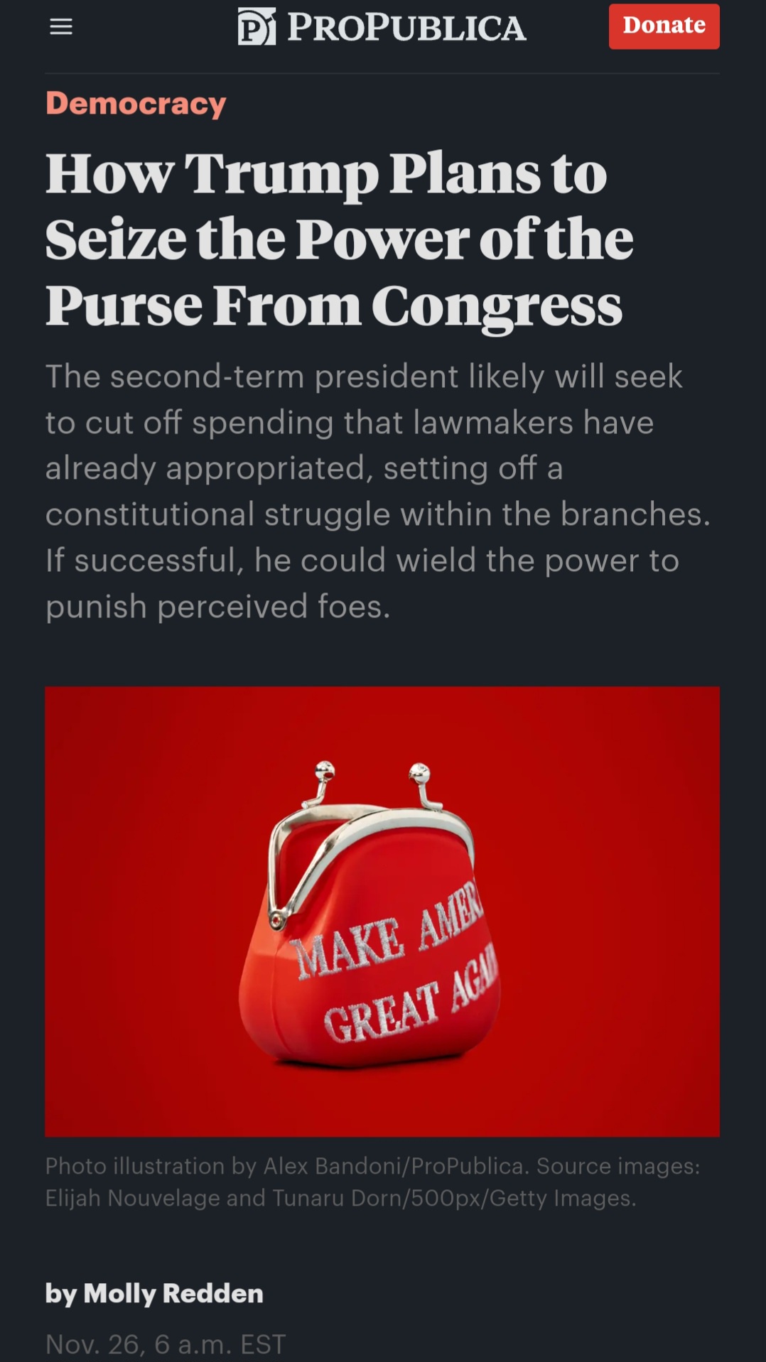 A Reminder on Day Twenty-Three Post-Election: The Erosion of Separation of Powers