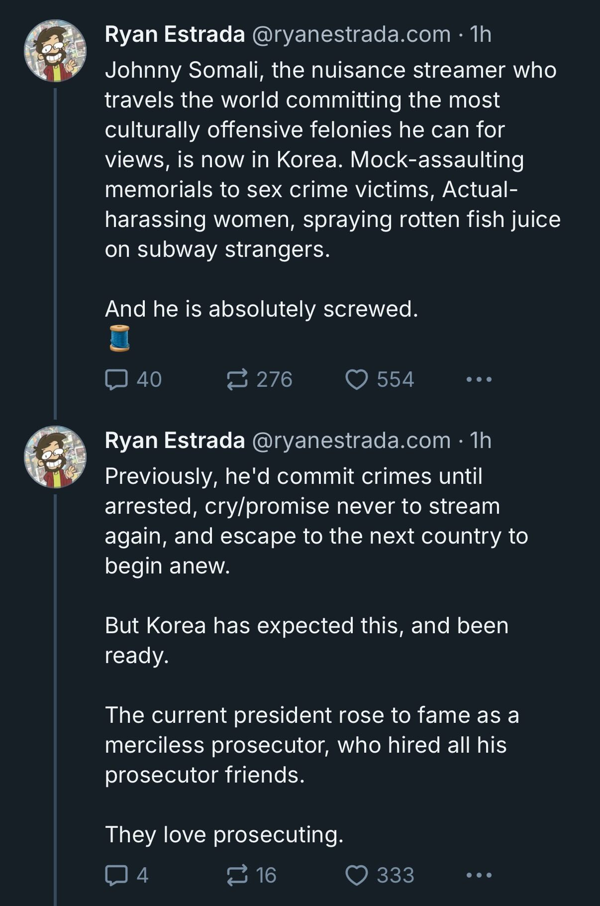 So Johnny Somali, the notorious streamer, is stirring things up in South Korea (update)