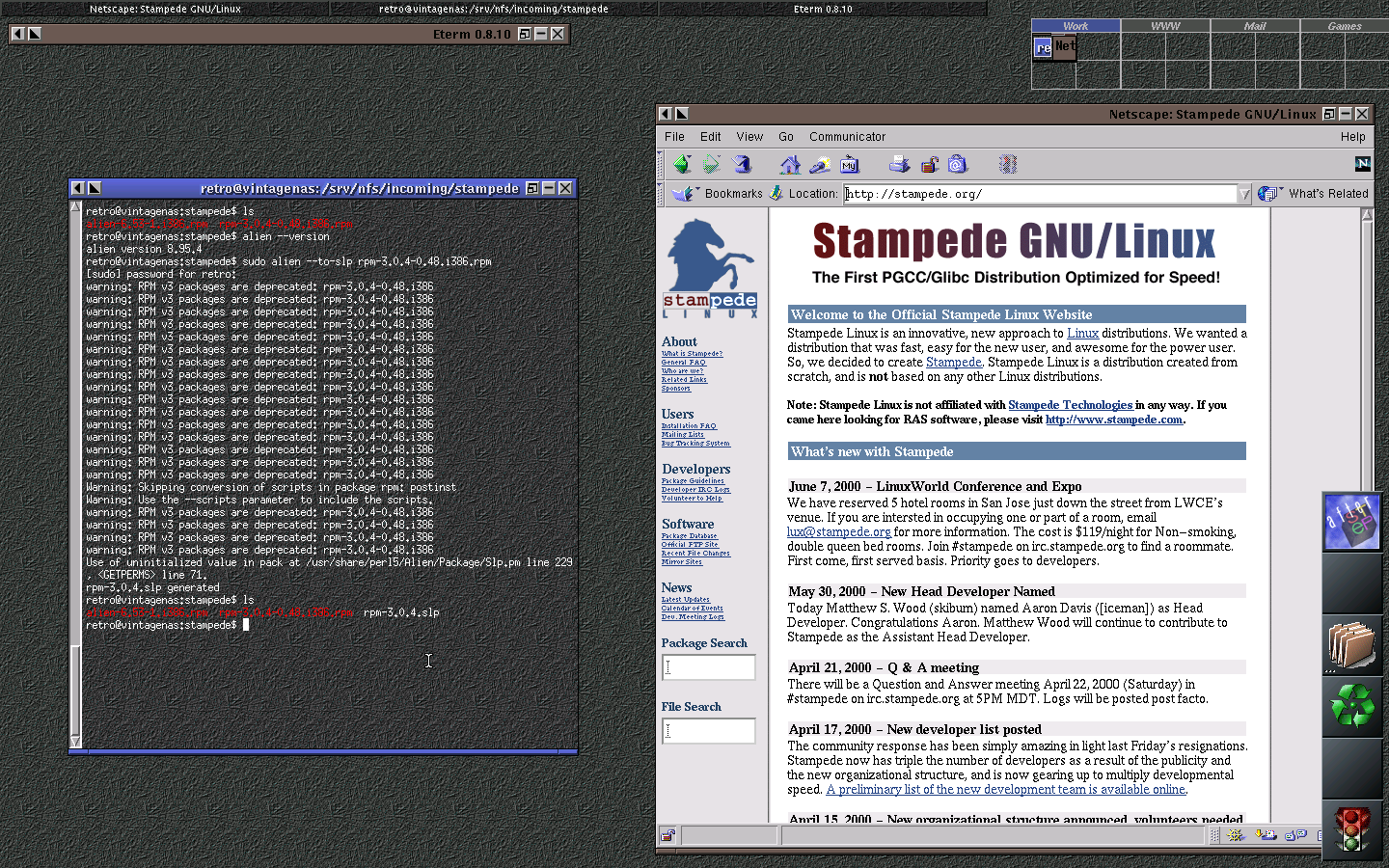 Running Alien on Stampede Linux