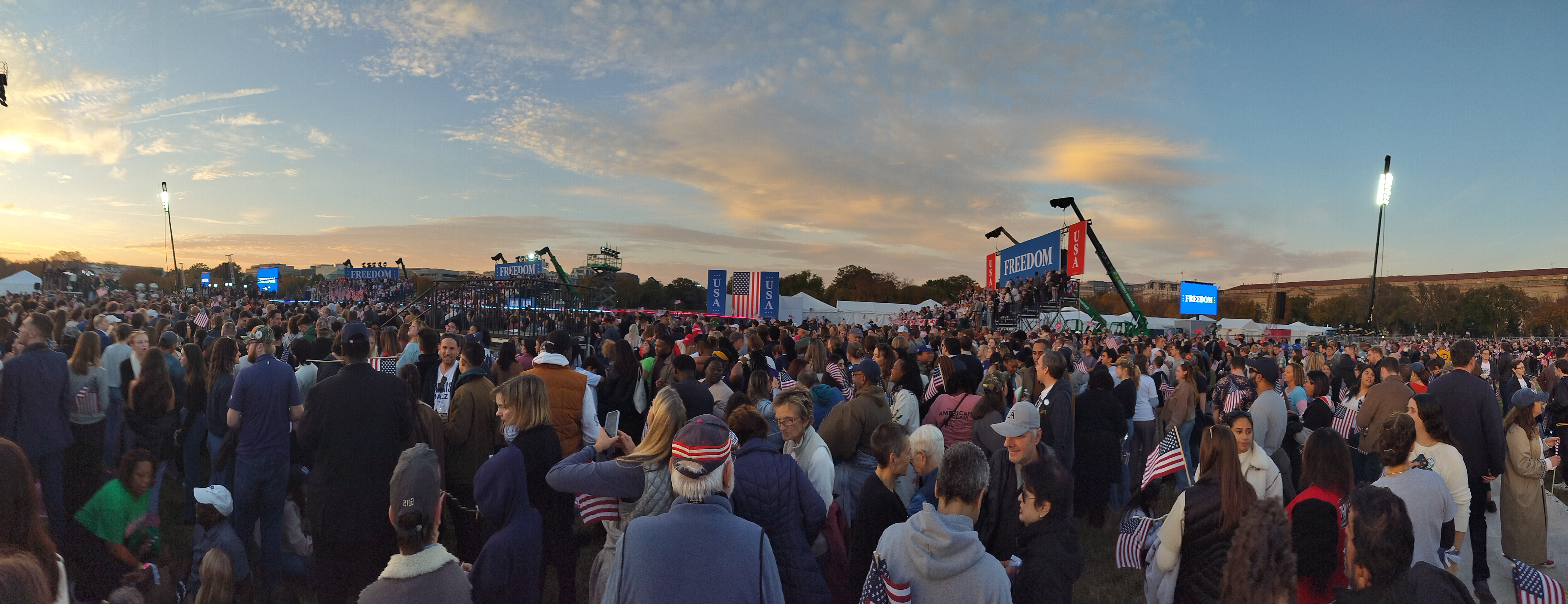 A Glimpse from the Harris Rally in DC: The Energy of the Crowd