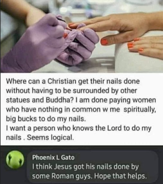 Who Can Help Me with My Christo-Nationalist Nails?