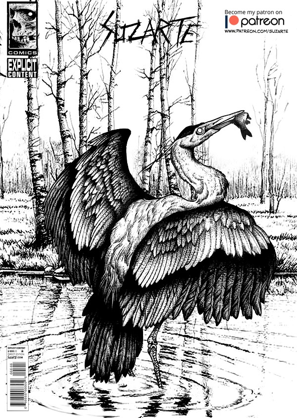 Majestic Heron in Action