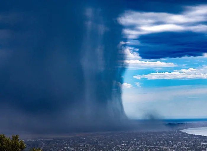 A Stunning Cloudburst Over Melbourne, Australia