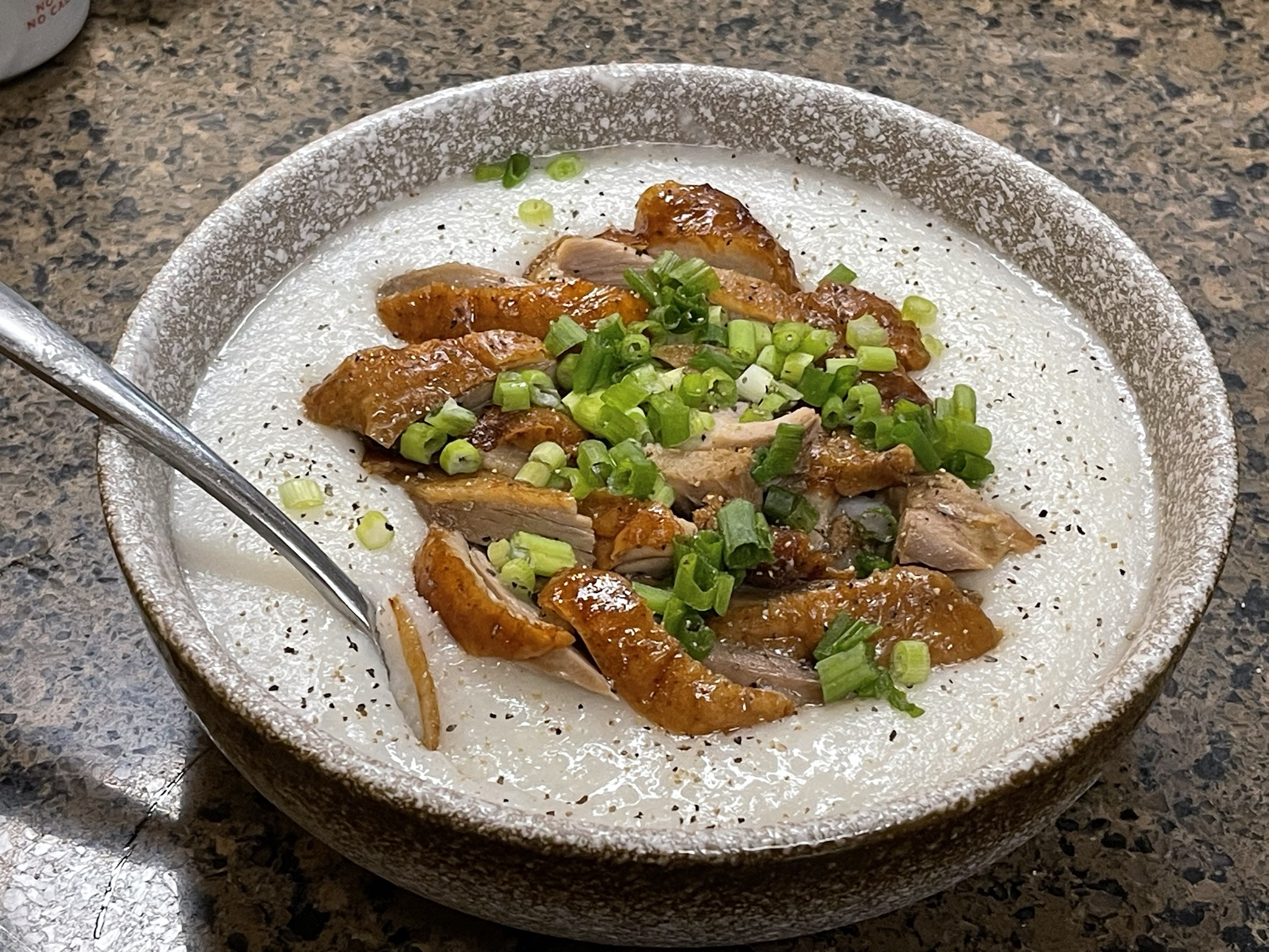 Delicious Rice Porridge Paired with Succulent Roasted Duck