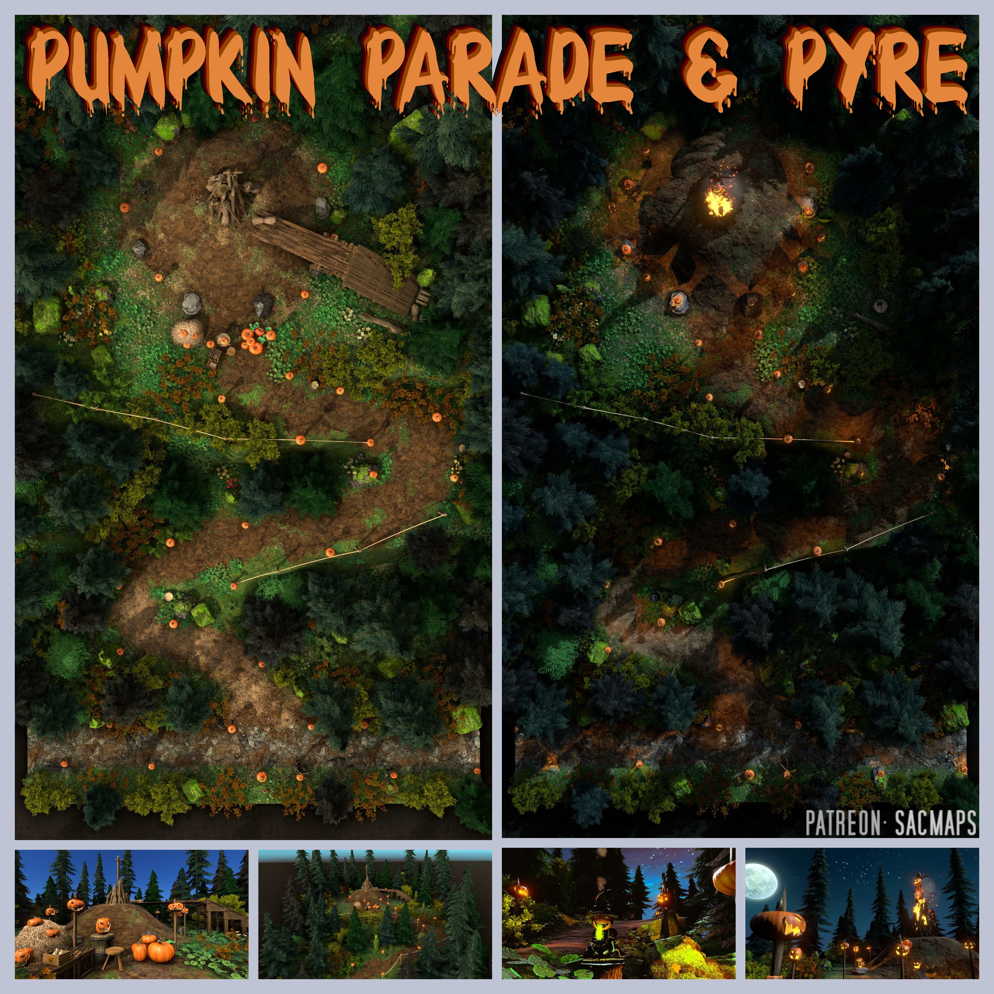 Join the Pumpkin Parade: Free DnD and TTRPG Halloween Maps