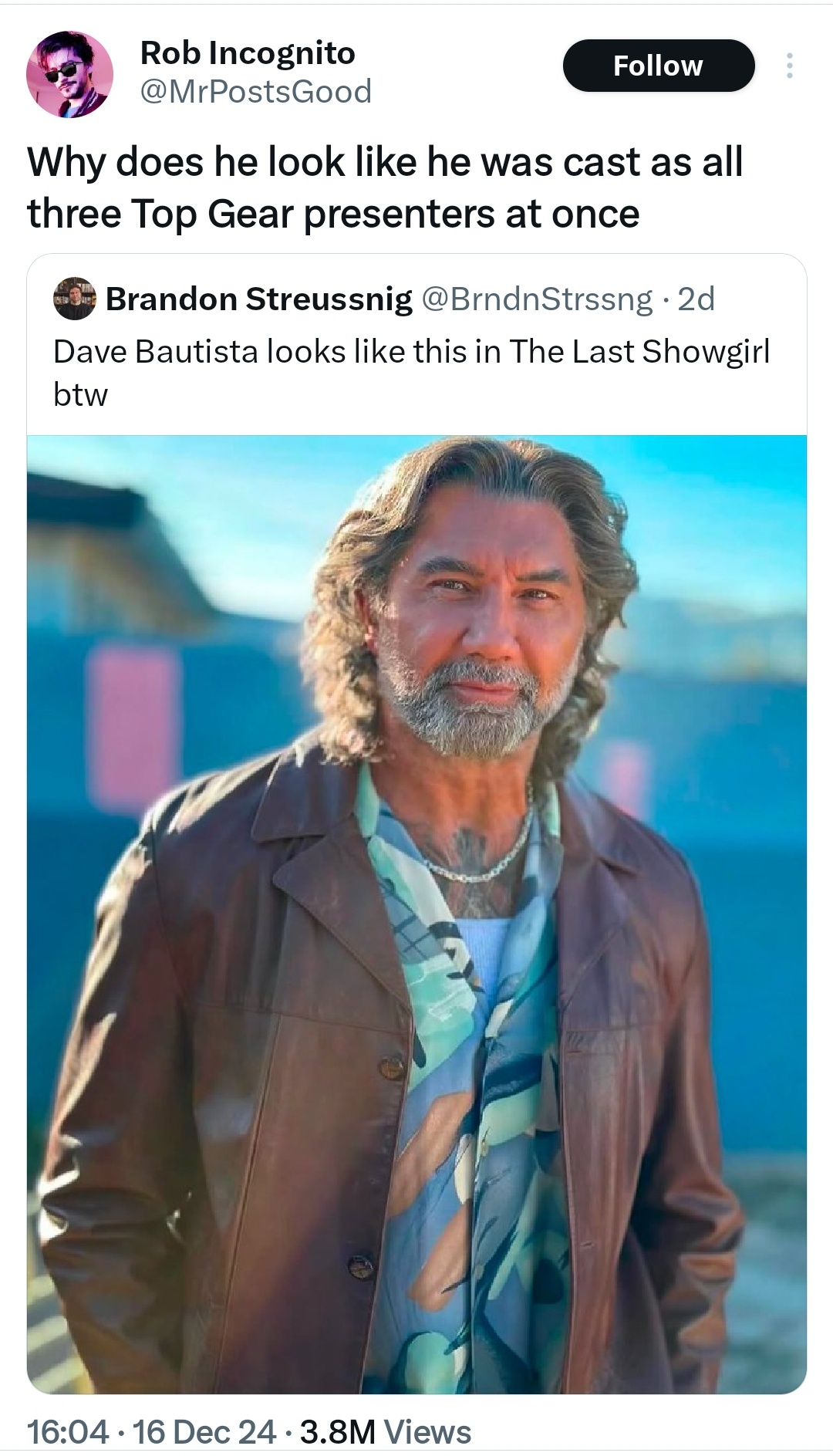 Especially those two, James May and Richard Hammond, always a laugh!