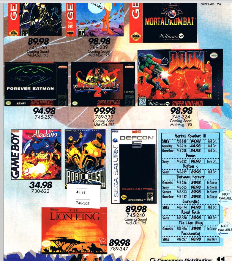 A nostalgic look at video game prices in Canada from 1993 to 1999