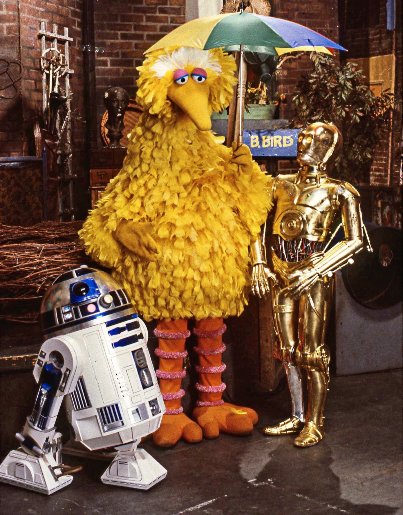 Throwback to January 31, 1980: C-3PO and R2-D2 on Sesame Street