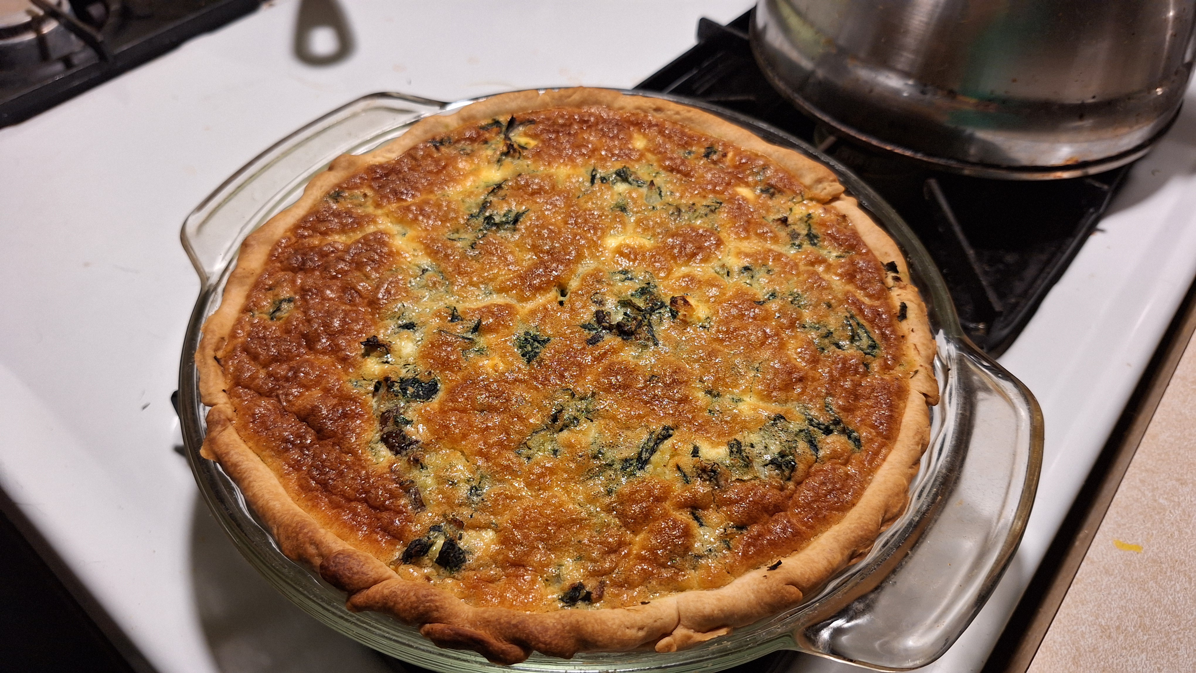 Delicious Feta and Spinach Quiche with a Homemade Crust