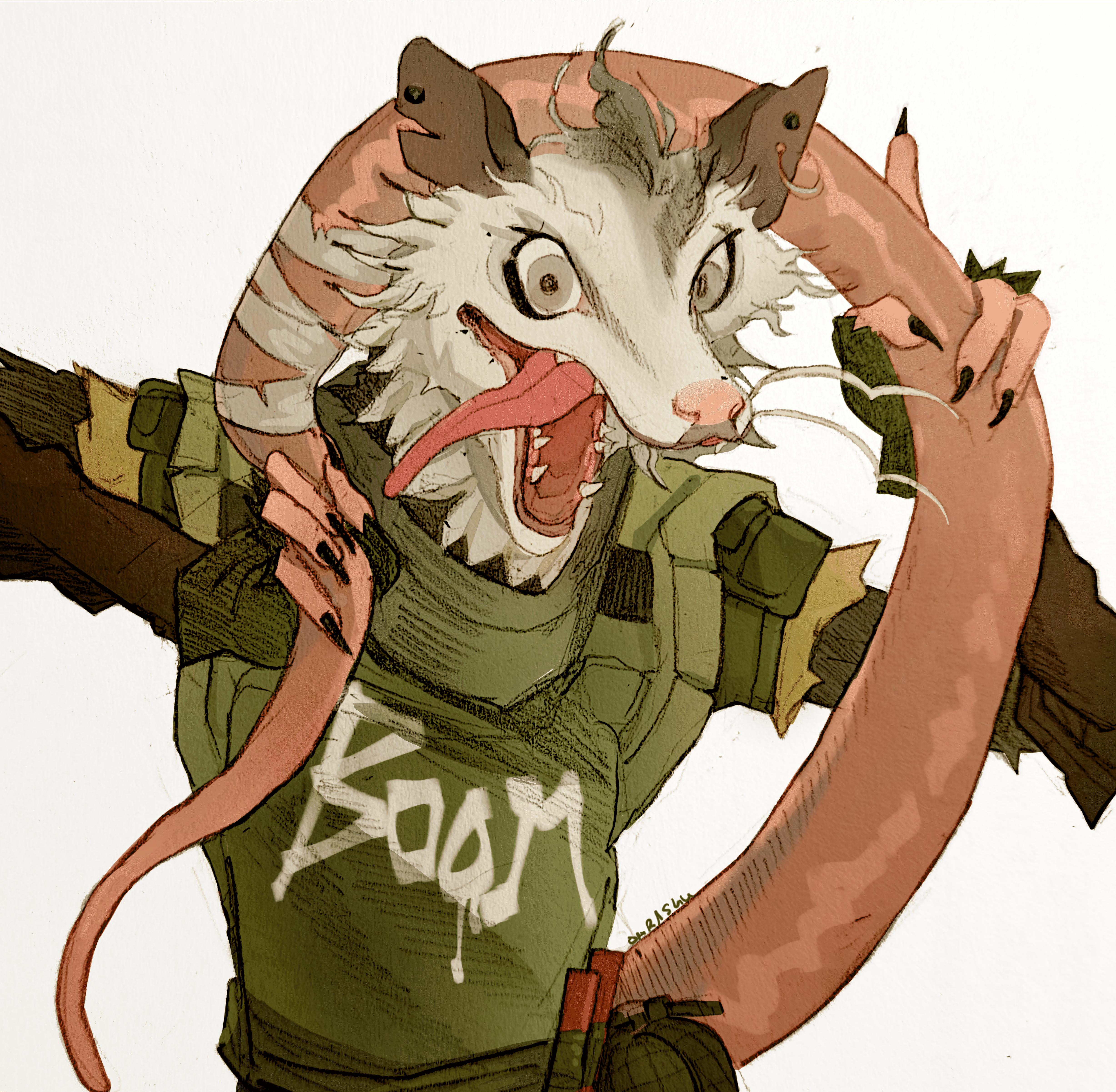 Check Out My Art: Skillet Opossum from Fortnite - Created on Feb 22, 2025