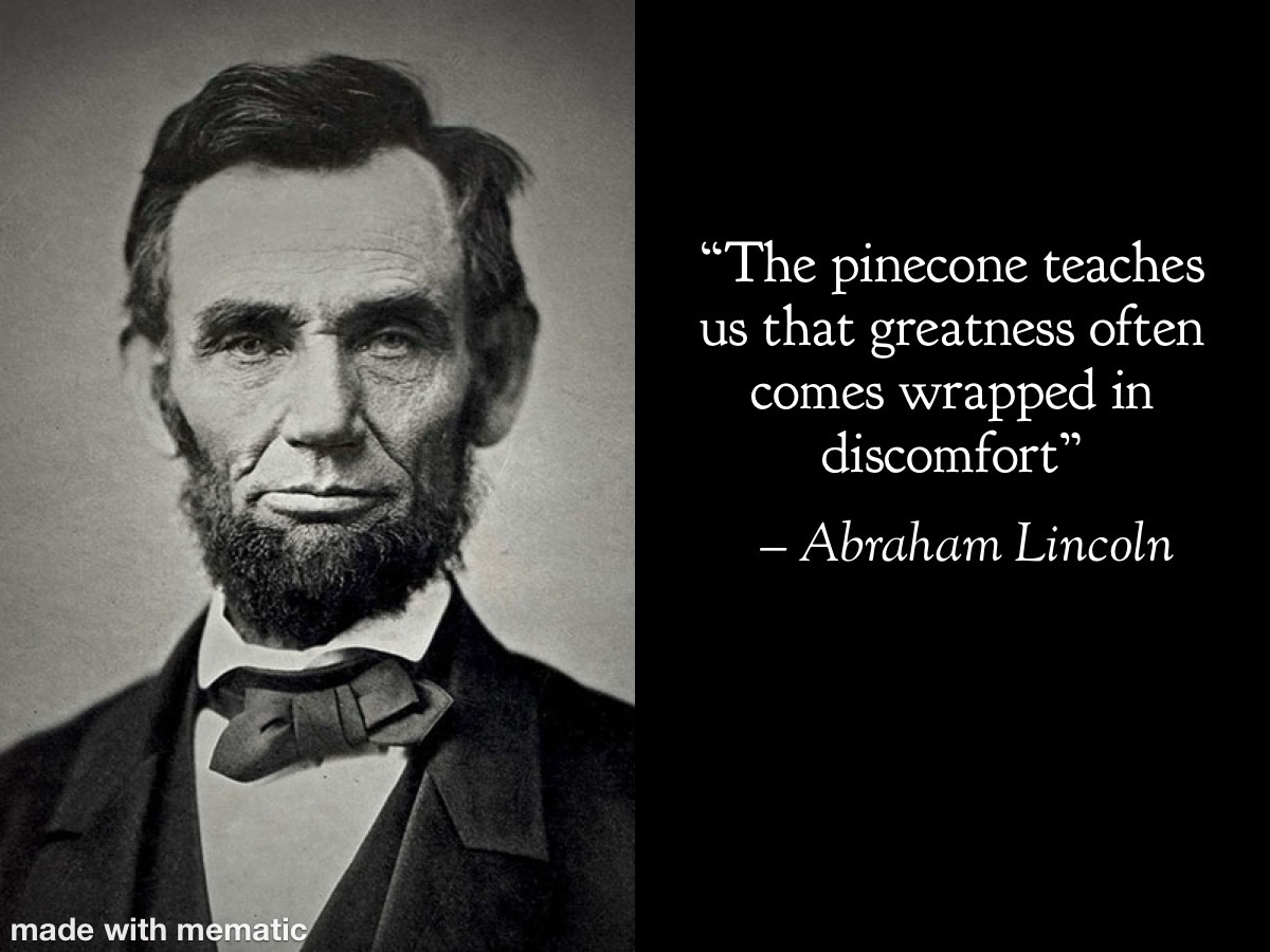 Abe was definitely rooting for #TeamPinecone