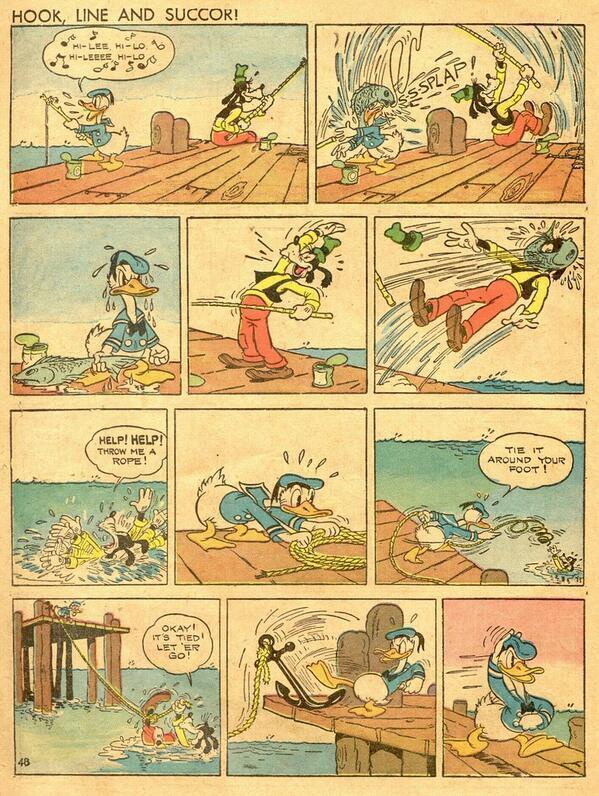 Donald Duck means business, no messing around!