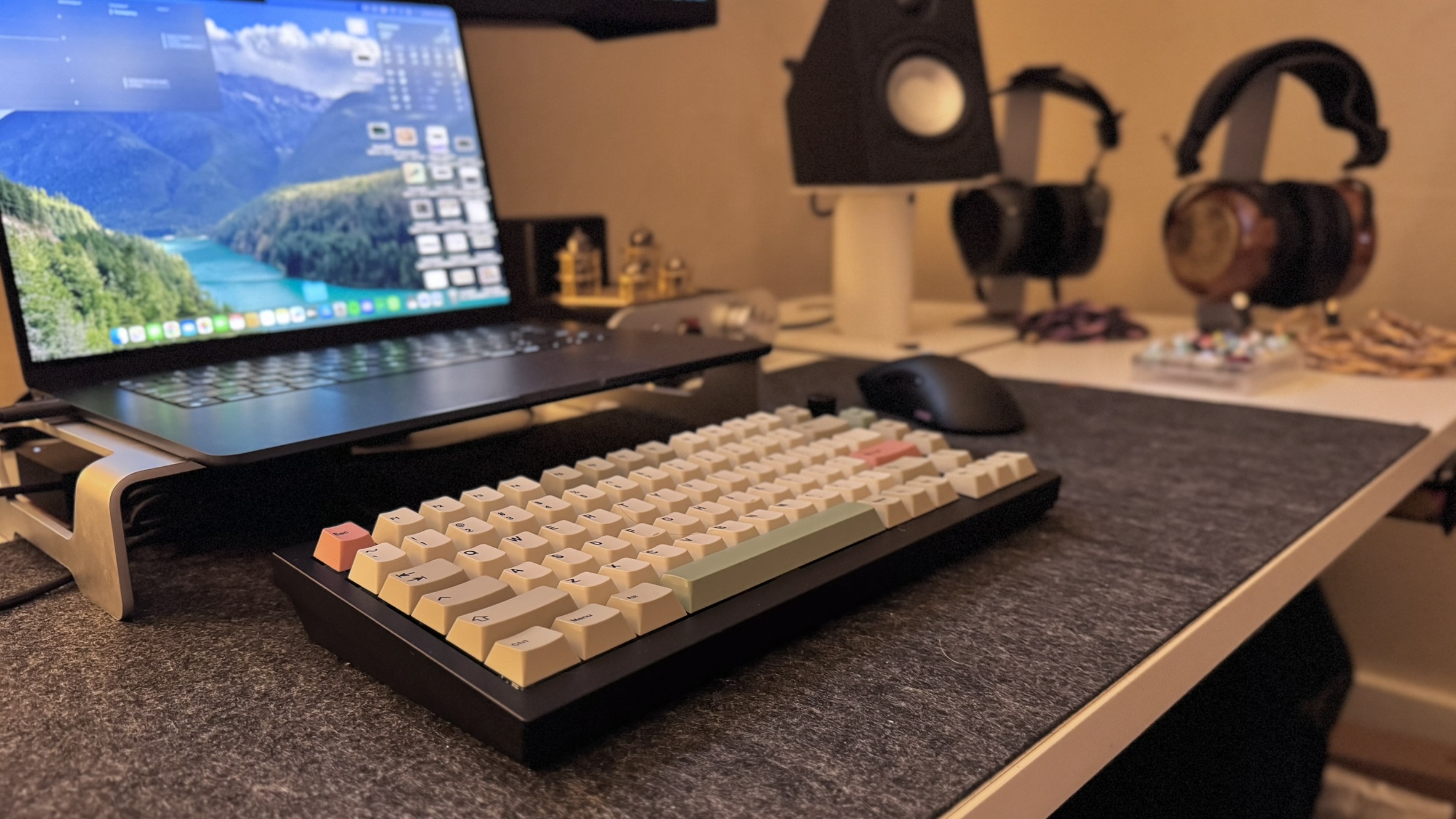 Here’s my 2024 desk setup—still waiting on the PC to join the party!