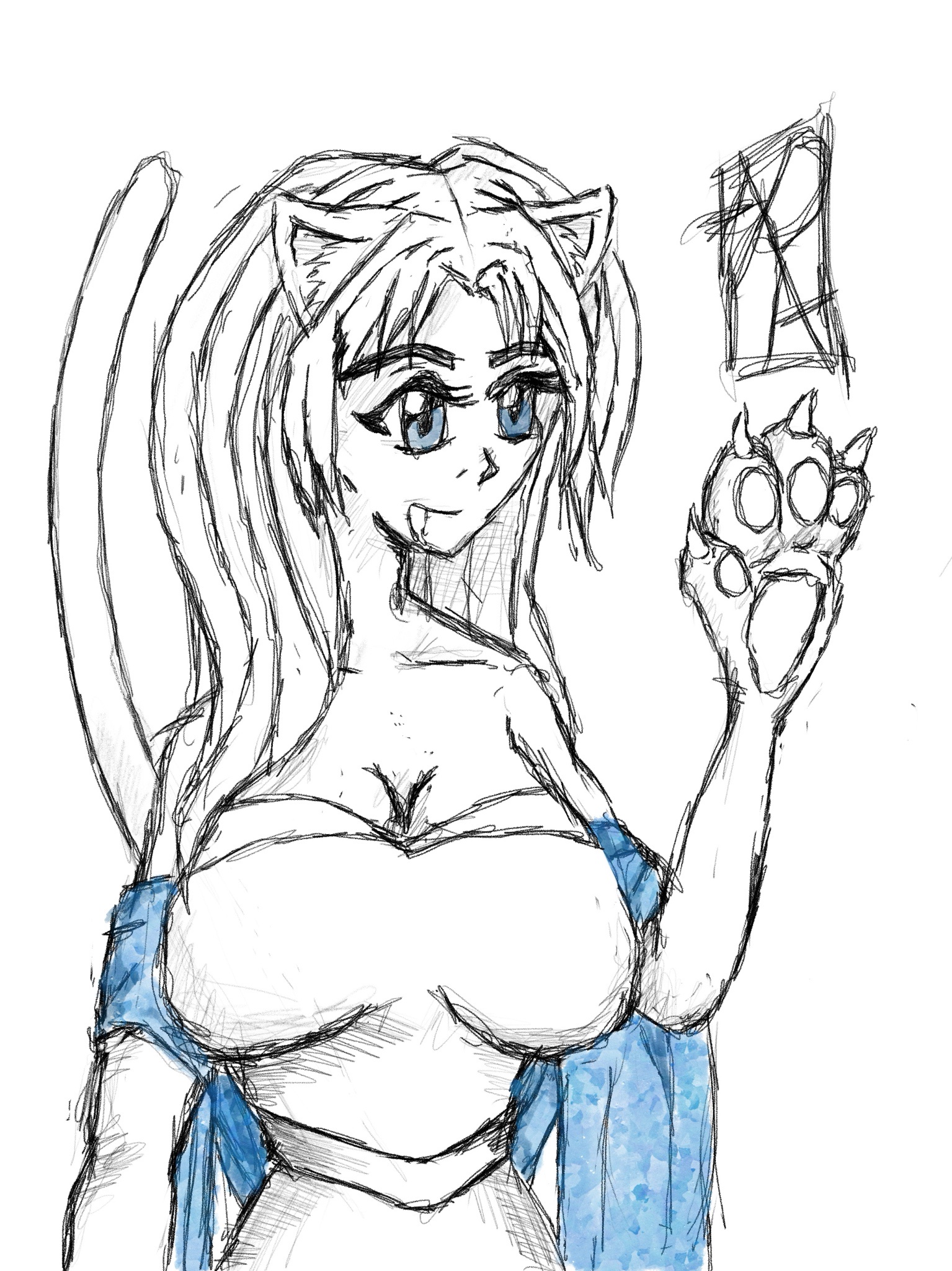 Day 163 of my quest to draw big titty catgirls in search of my cosplay waifu!